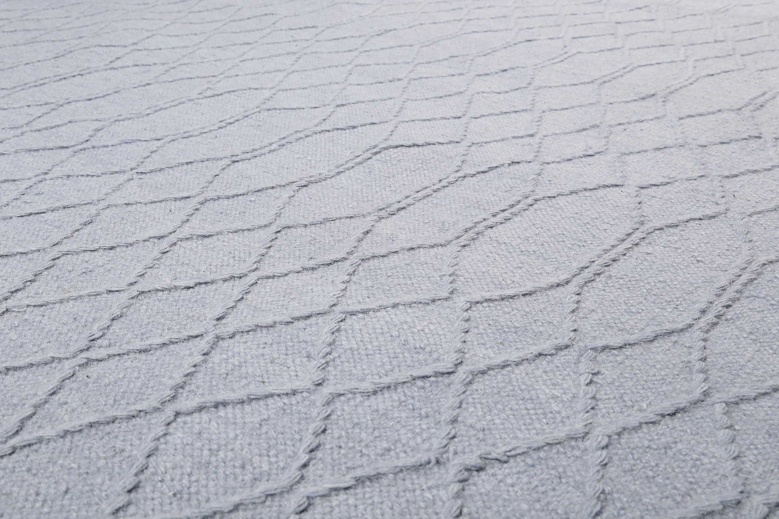 Esprit Kelim Teppich Hellblau aus Wolle 