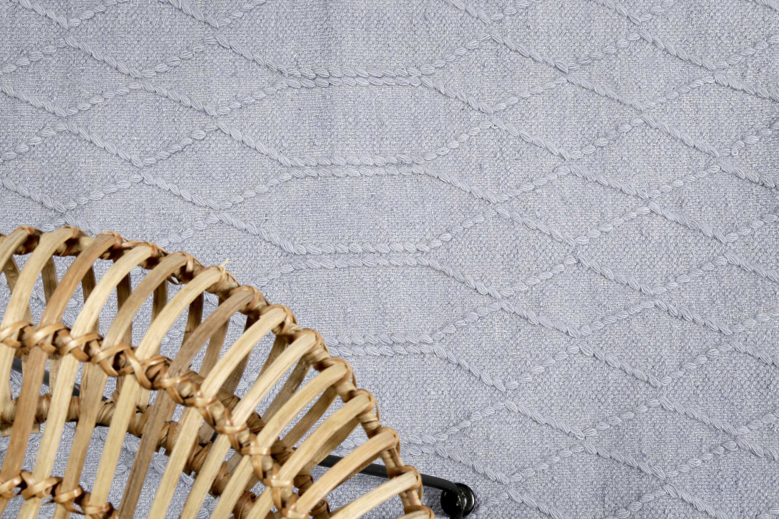Esprit Kelim Teppich Hellblau aus Wolle 