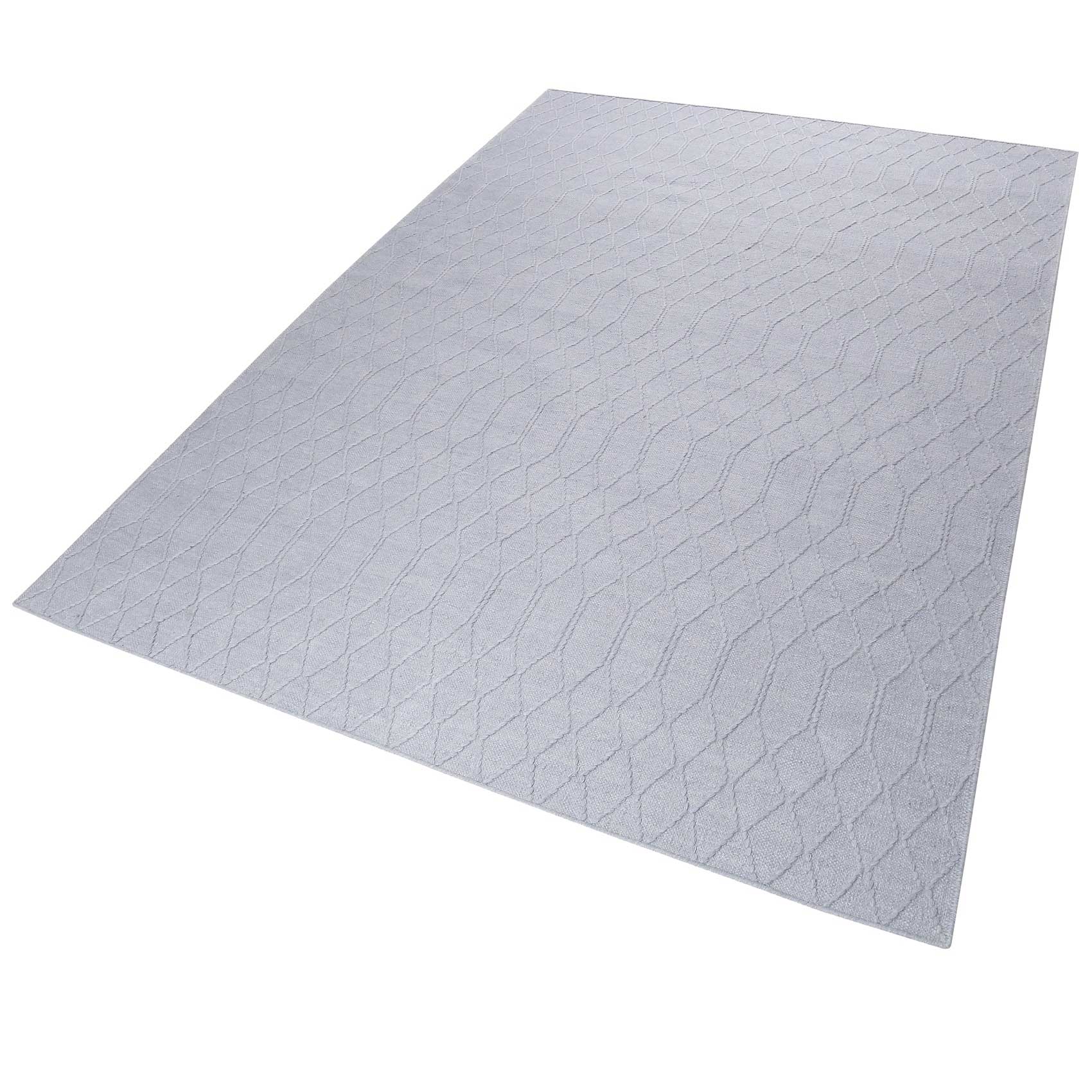 Esprit Kelim Teppich Hellblau aus Wolle 