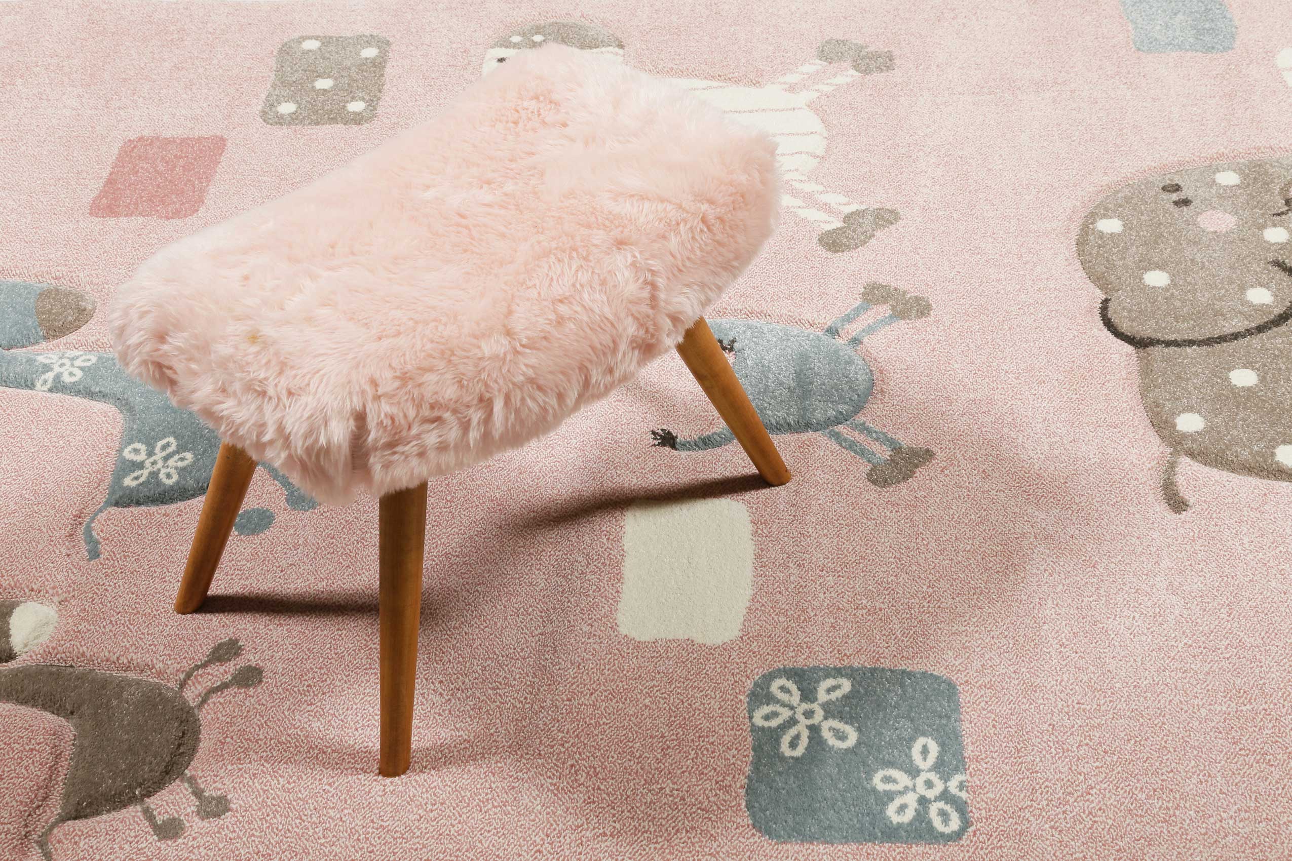 Esprit Kinderteppich Rosa meliert » Lucky Zoo 2.0 « - Ansicht 6
