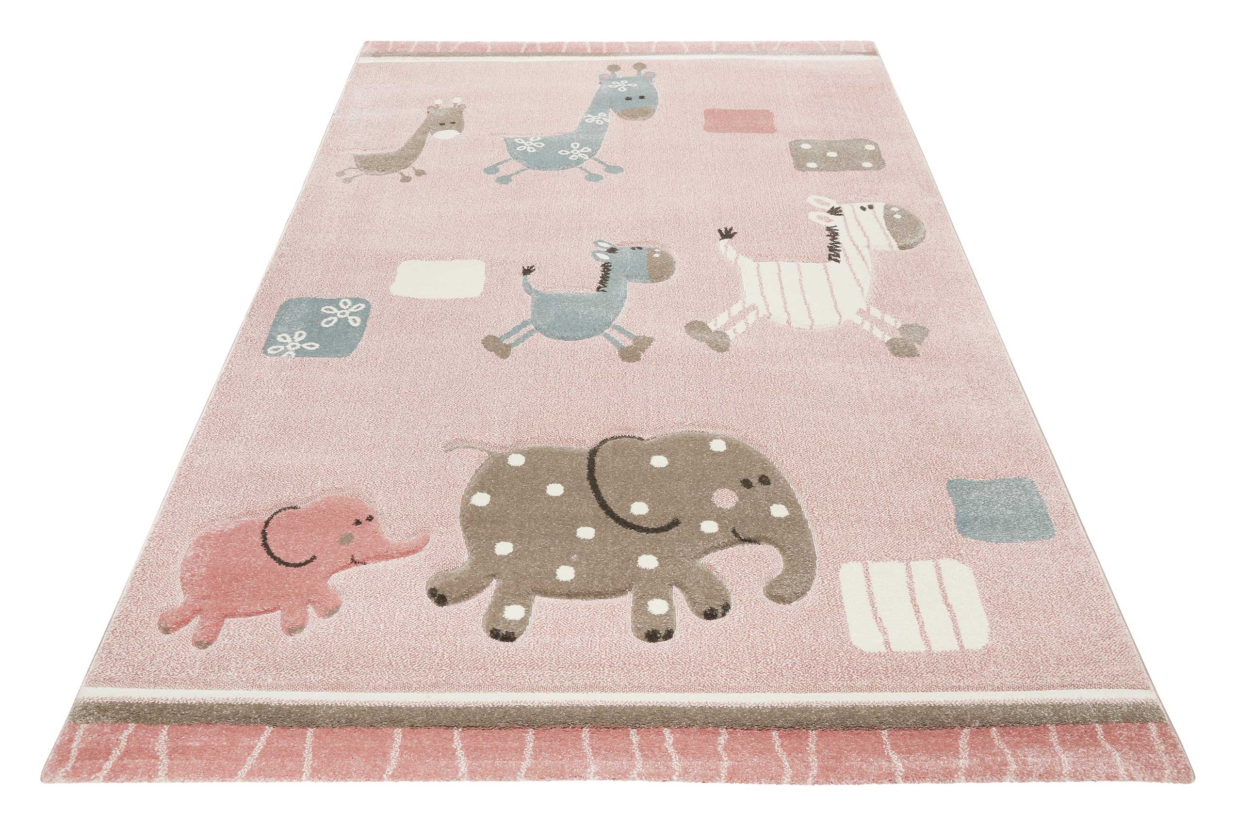 Esprit Kinderteppich Rosa meliert » Lucky Zoo 2.0 « - Ansicht 2