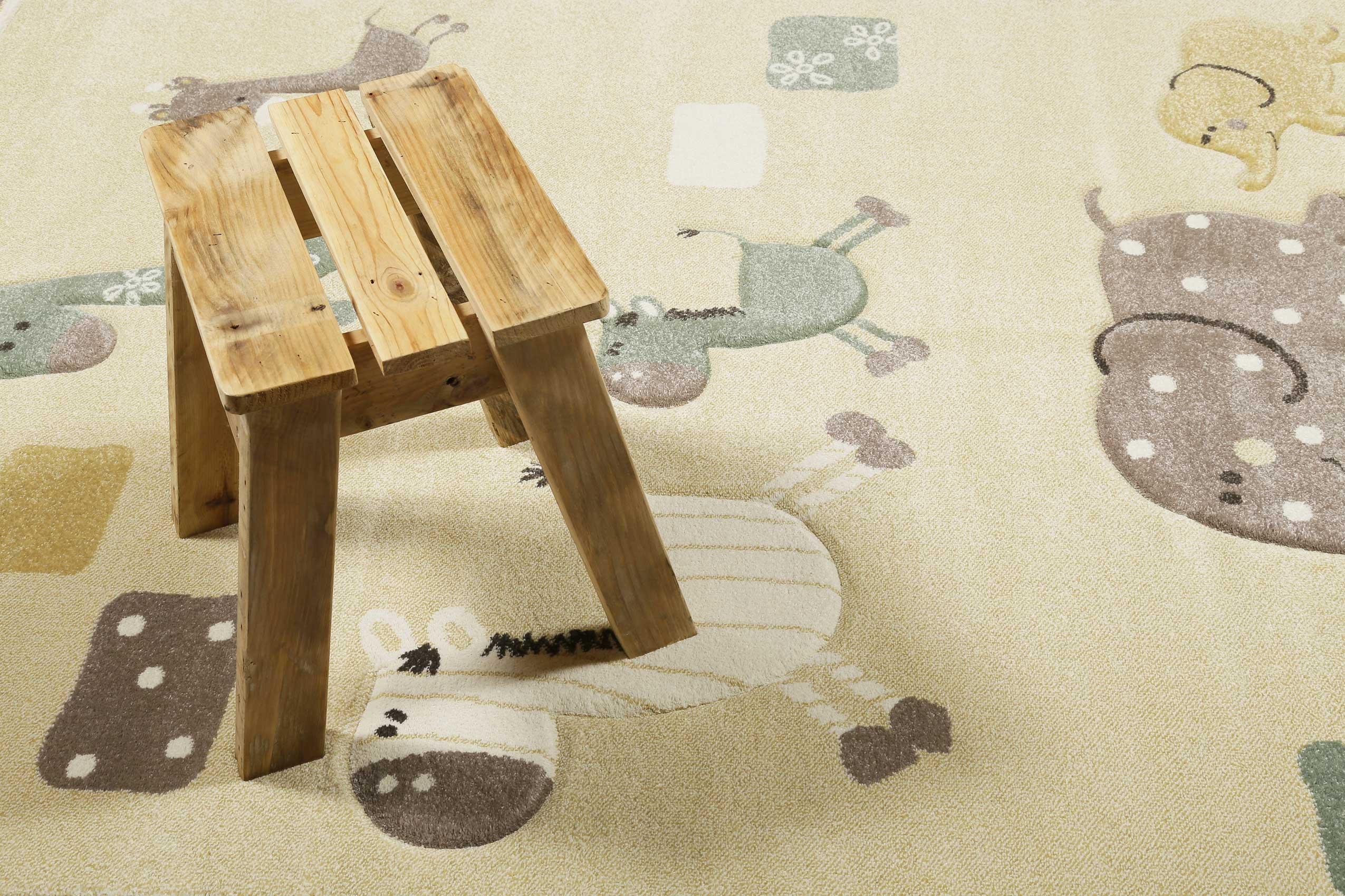 Esprit Kinderteppich Beige Gelb meliert 