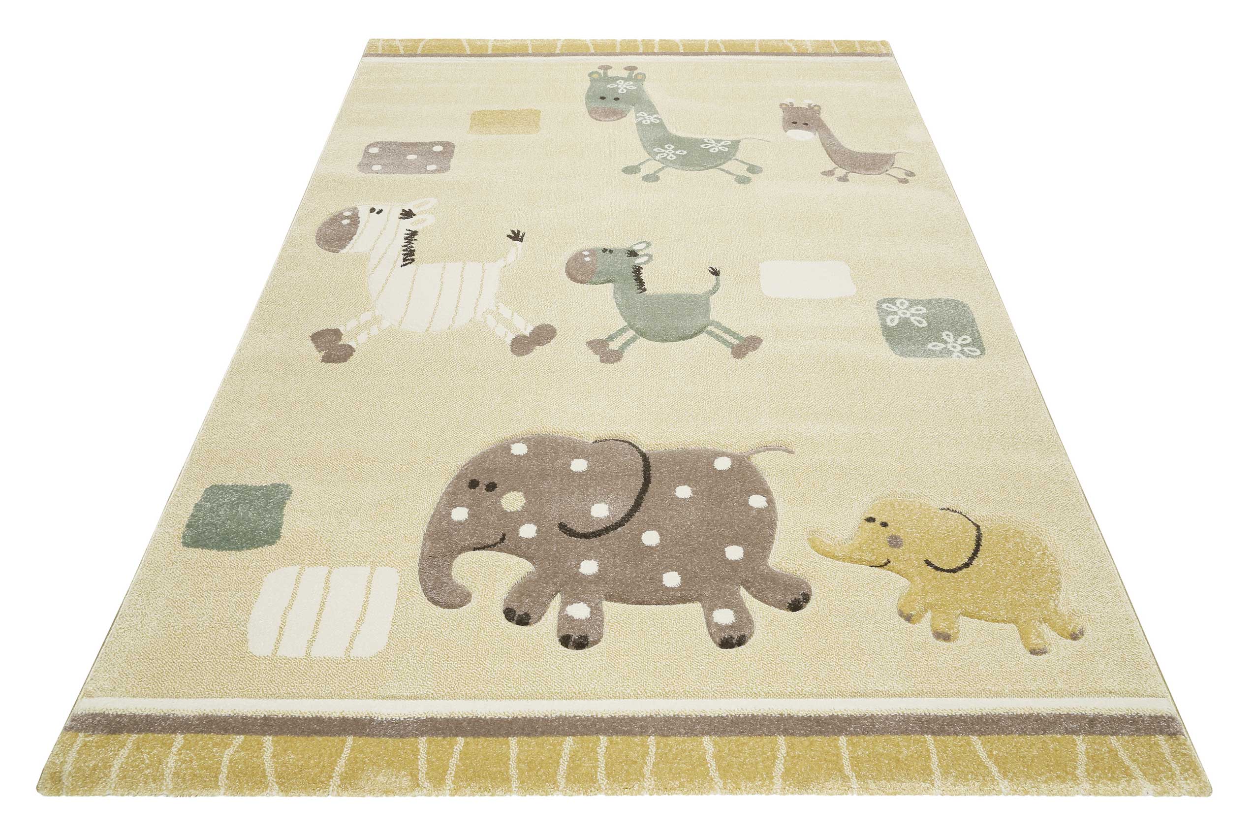 Esprit Kinderteppich Beige Gelb meliert 