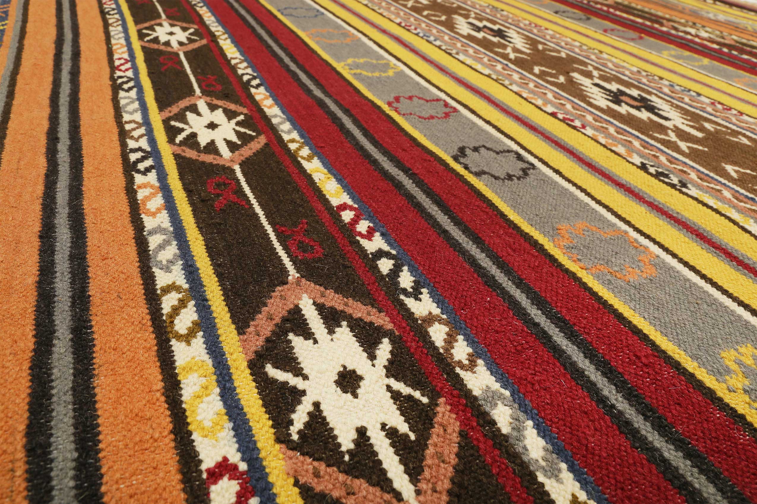 Esprit Kelim Teppich Bunt aus Wolle 