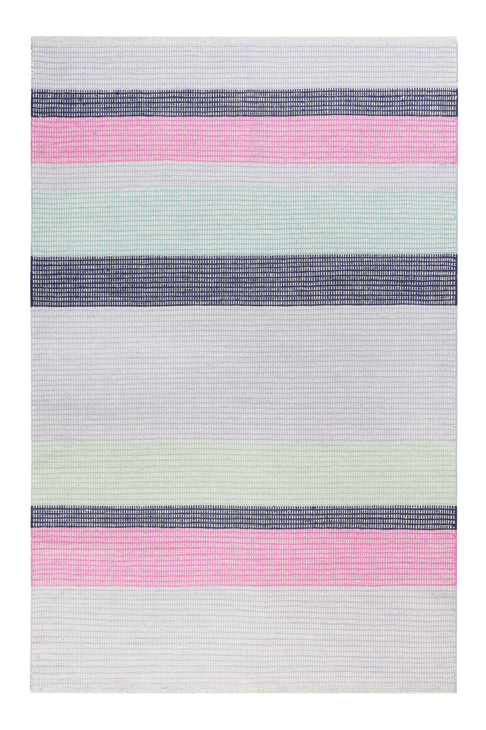 Esprit Kelim Teppich Blau Pink aus Wolle 