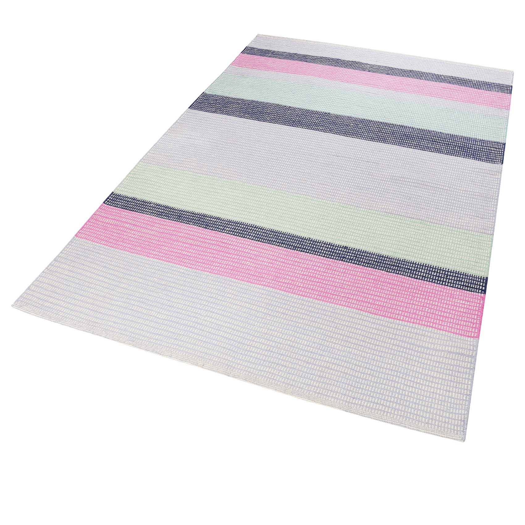 Esprit Kelim Teppich Blau Pink aus Wolle 