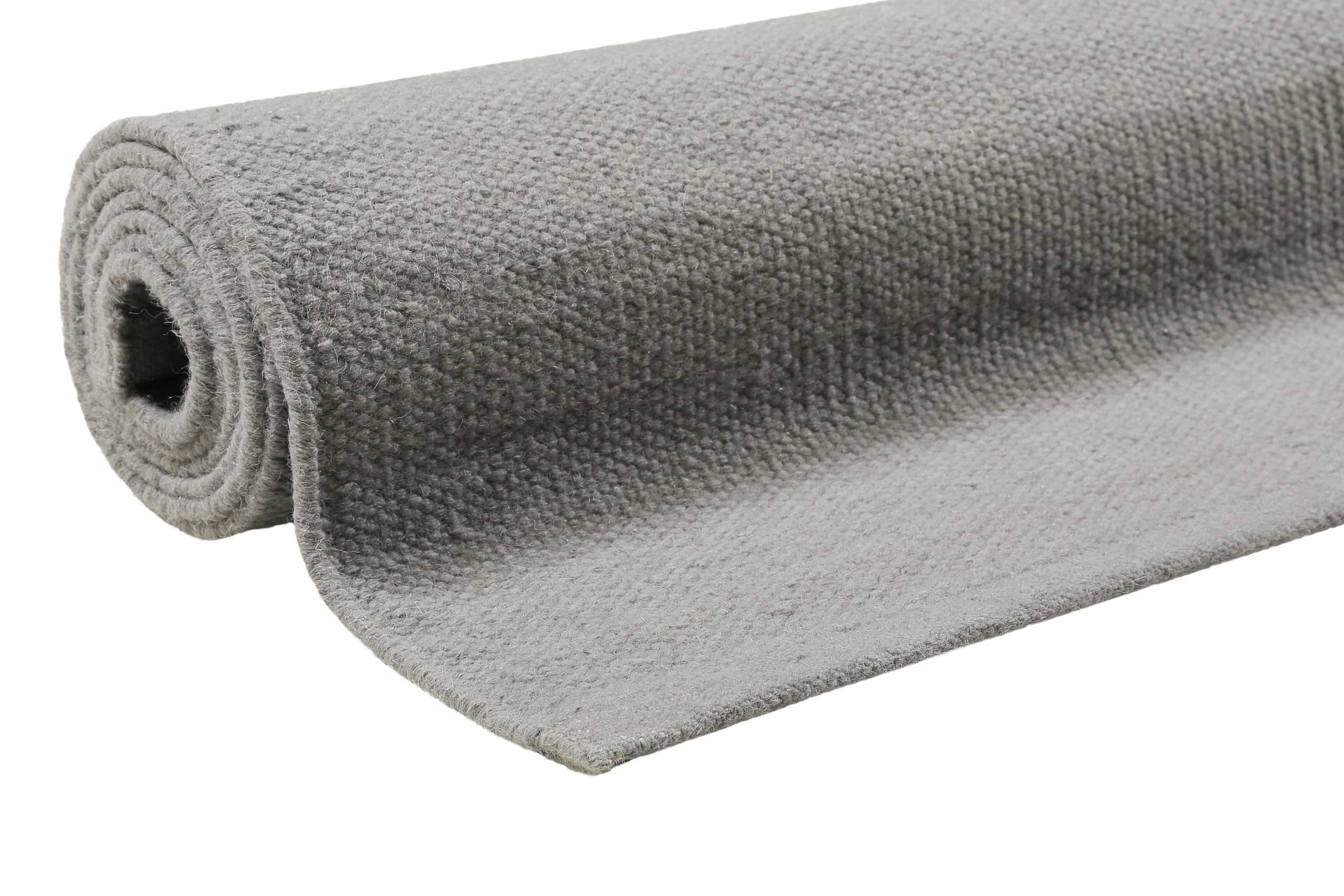 Esprit Kelim Teppich Grau aus Wolle 