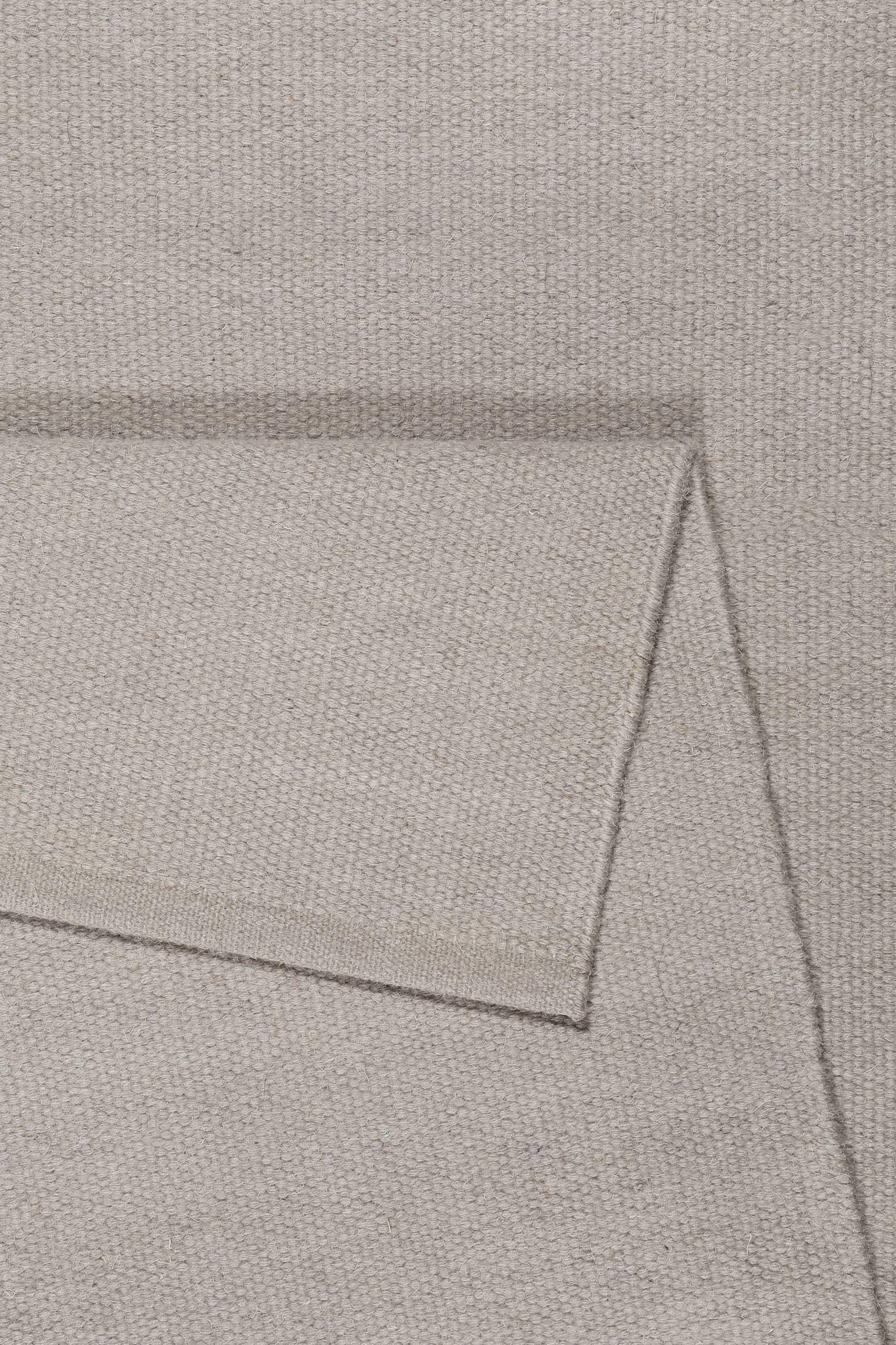 Esprit Kelim Teppich Beige Grau aus Wolle 