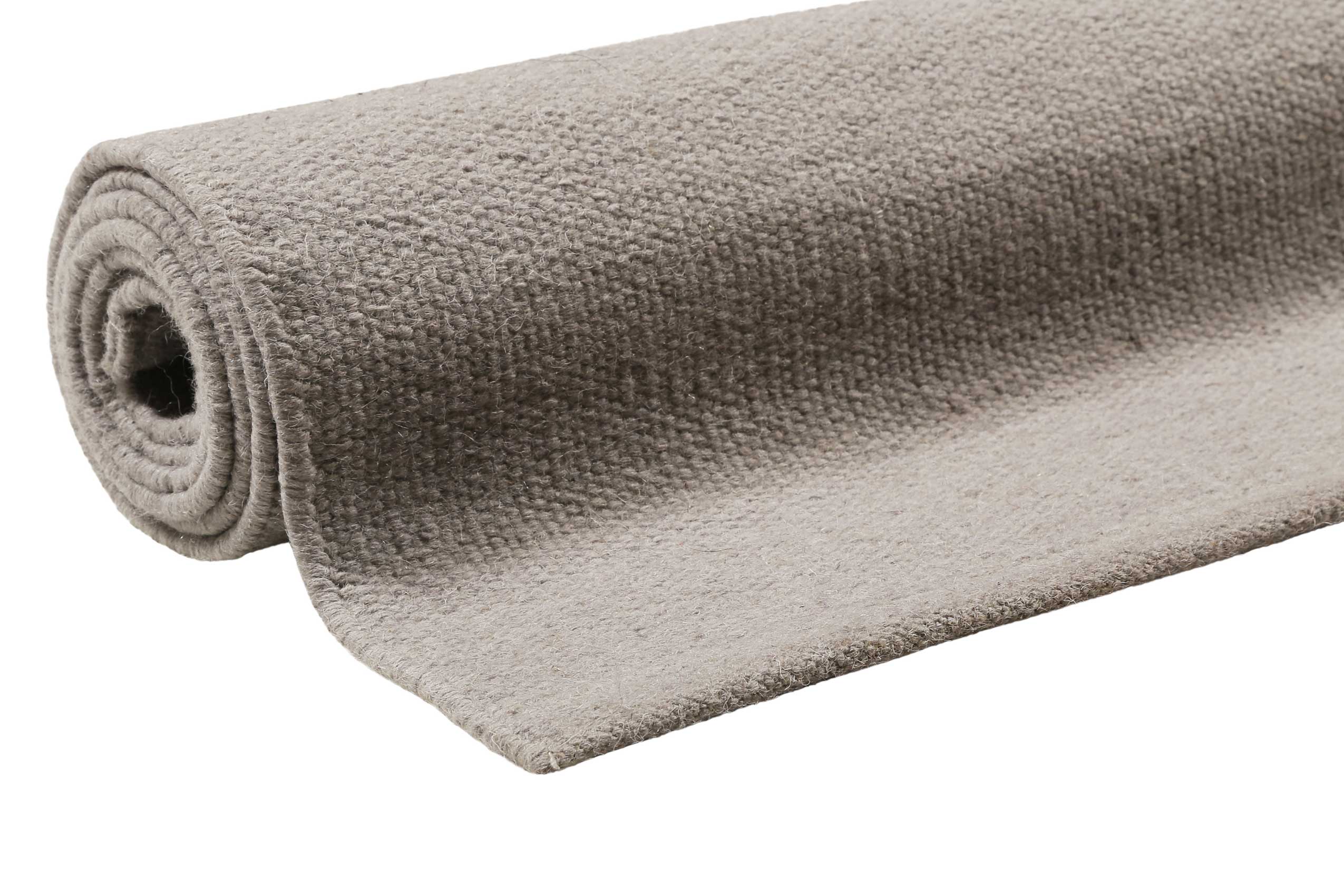 Esprit Kelim Teppich Beige Grau aus Wolle 