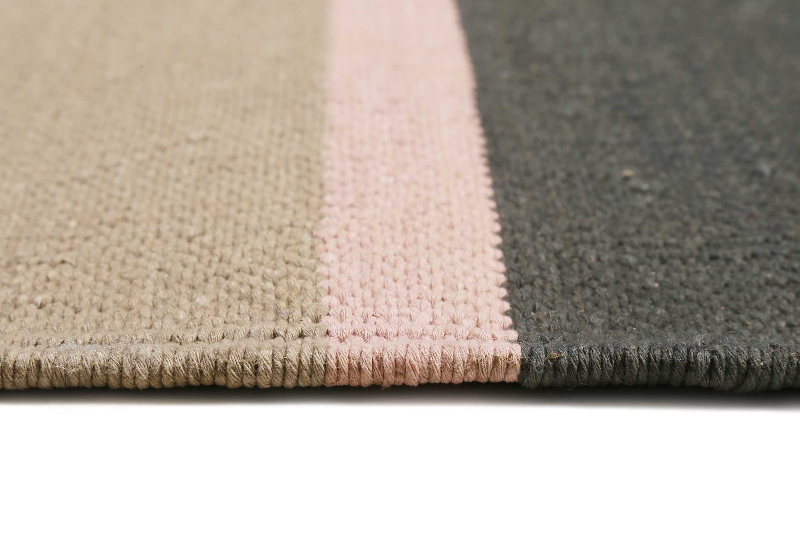 Esprit Kelim Teppich Anthrazit Grau aus Baumwolle » Midas Kelim « - Ansicht 4