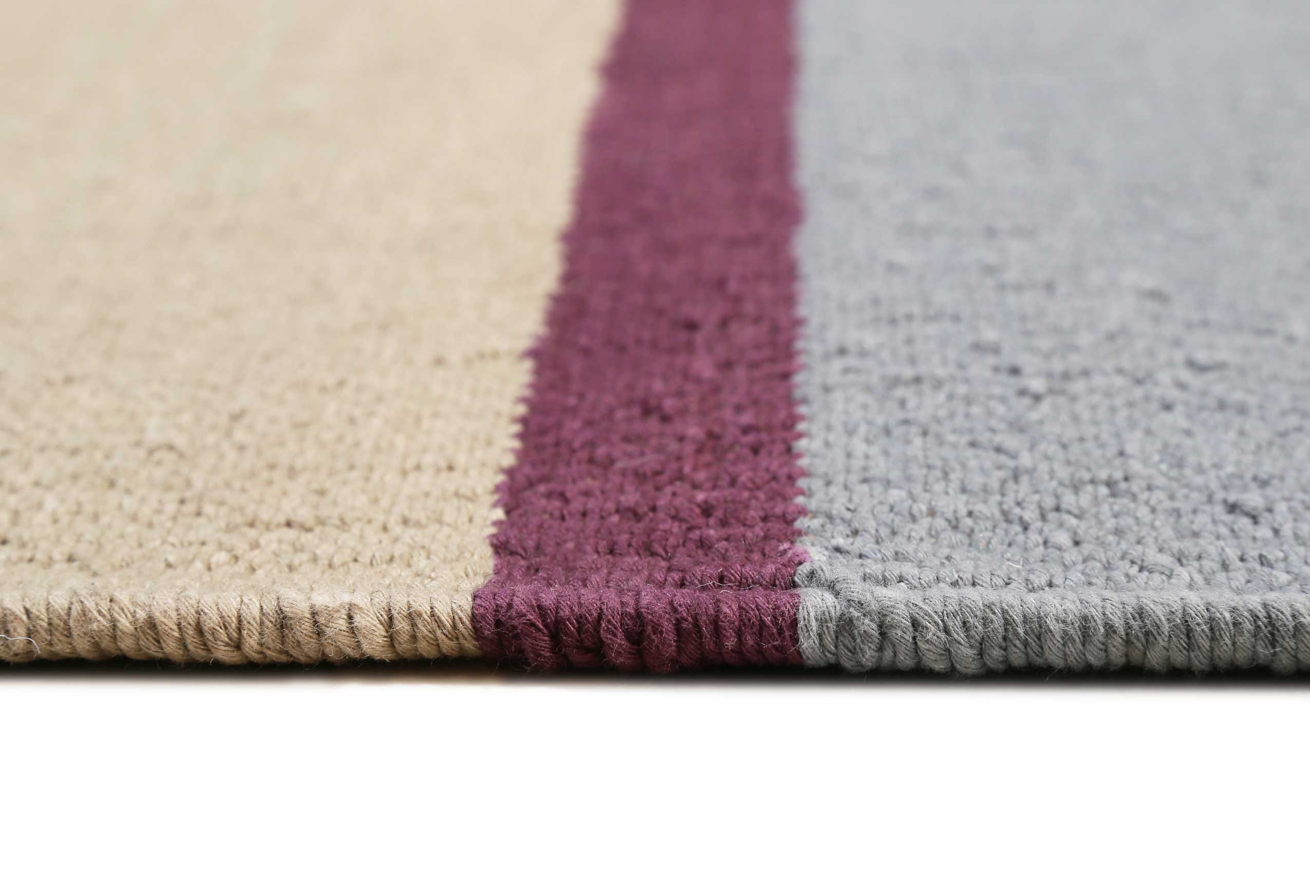 Esprit Kelim Teppich Grau Rosa aus Baumwolle » Midas Kelim « - Ansicht 4