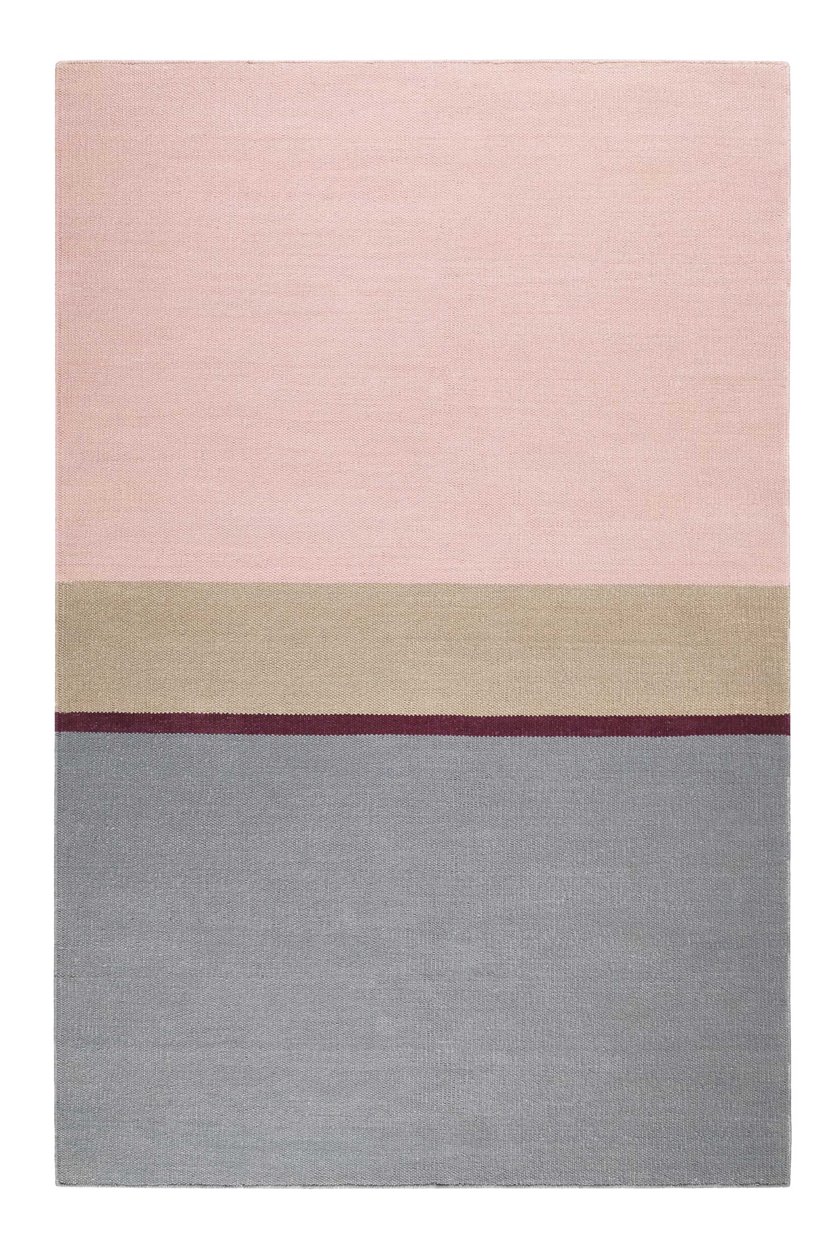 Esprit Kelim Teppich Grau Rosa aus Baumwolle » Midas Kelim « - Ansicht 1