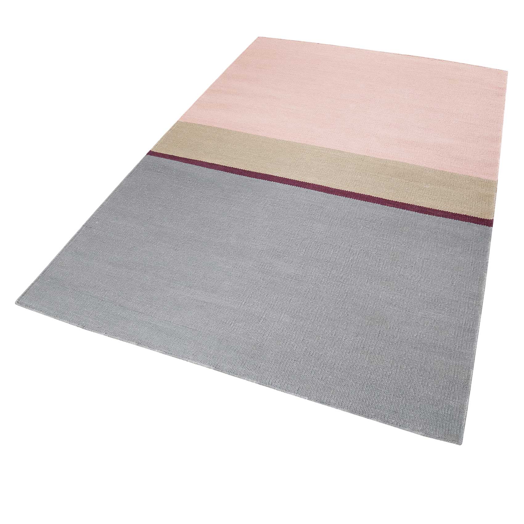 Esprit Kelim Teppich Grau Rosa aus Baumwolle » Midas Kelim « - Ansicht 2