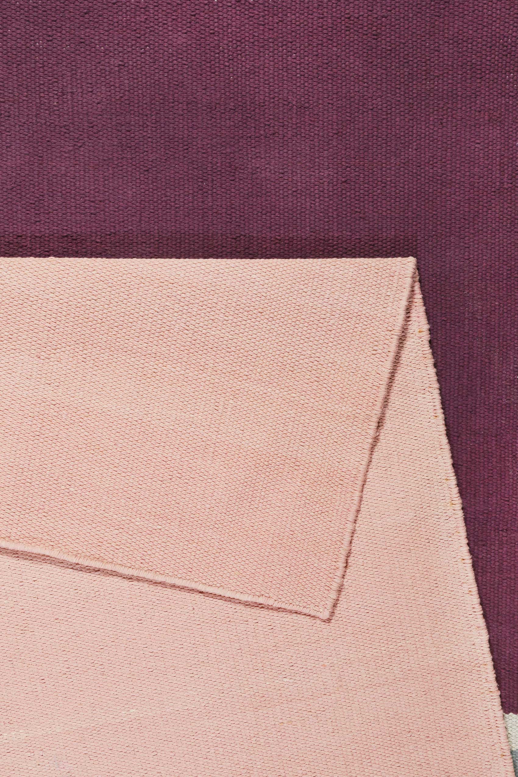 Esprit Kelim Teppich Violett Rosa aus Baumwolle » Midas Kelim « - Ansicht 3