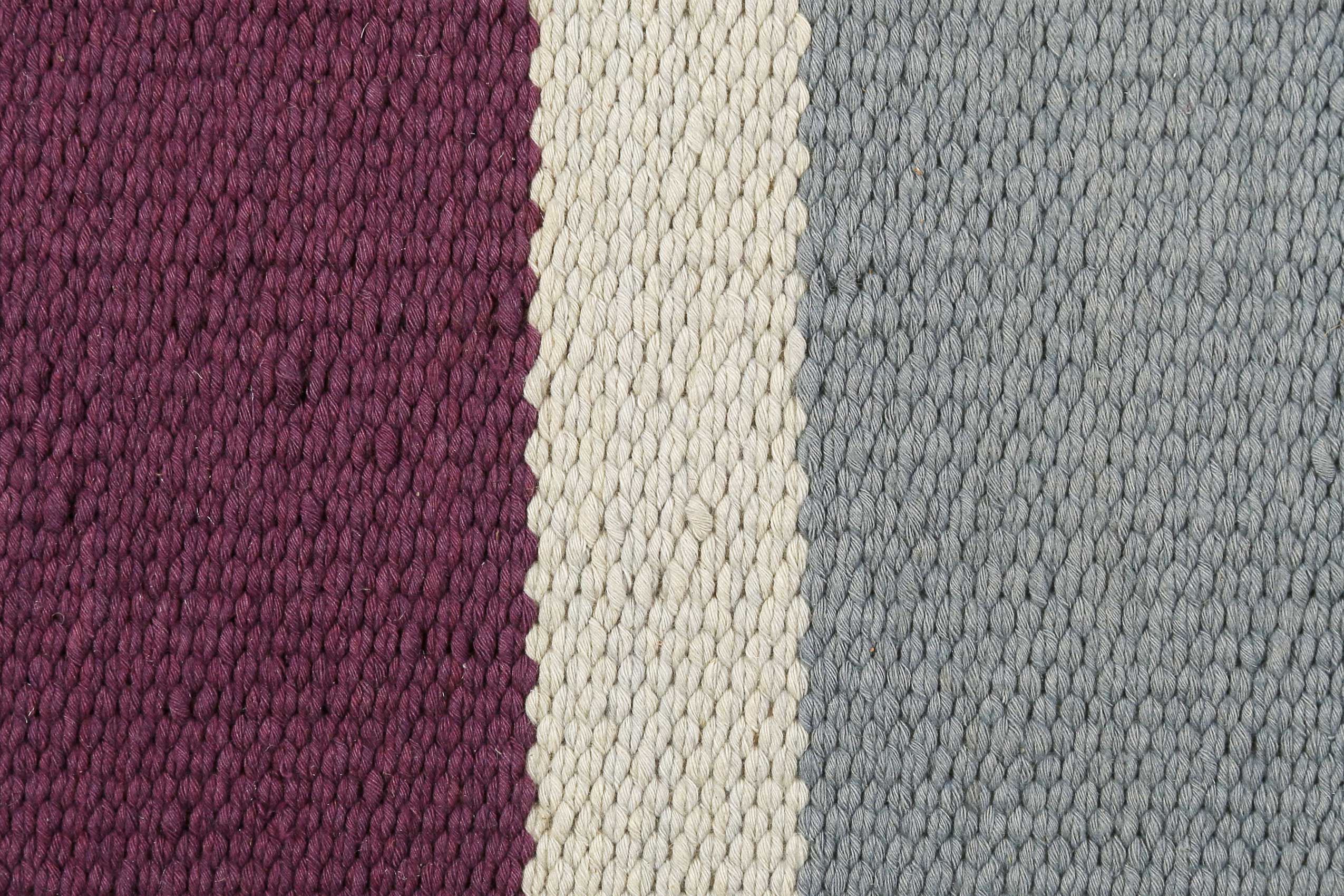 Esprit Kelim Teppich Violett Rosa aus Baumwolle 