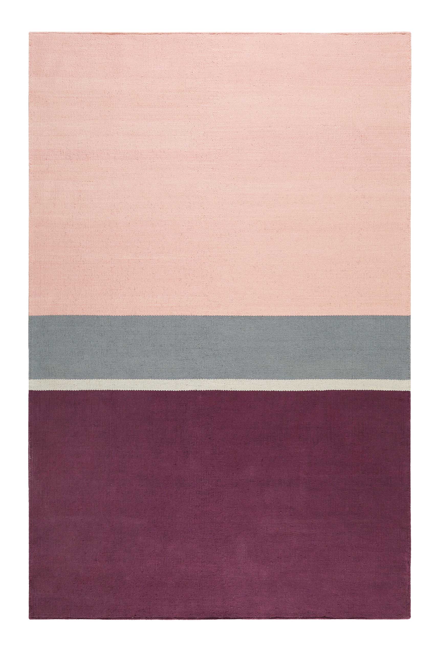 Esprit Kelim Teppich Violett Rosa aus Baumwolle 