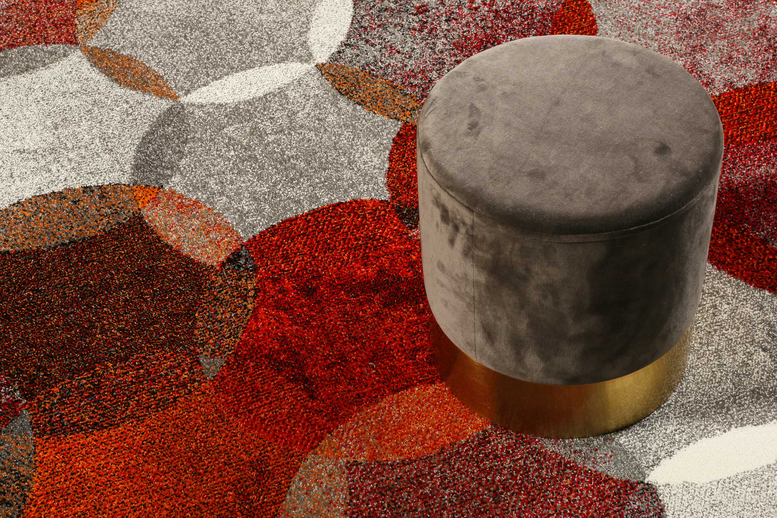 Esprit Teppich Rot Grau 