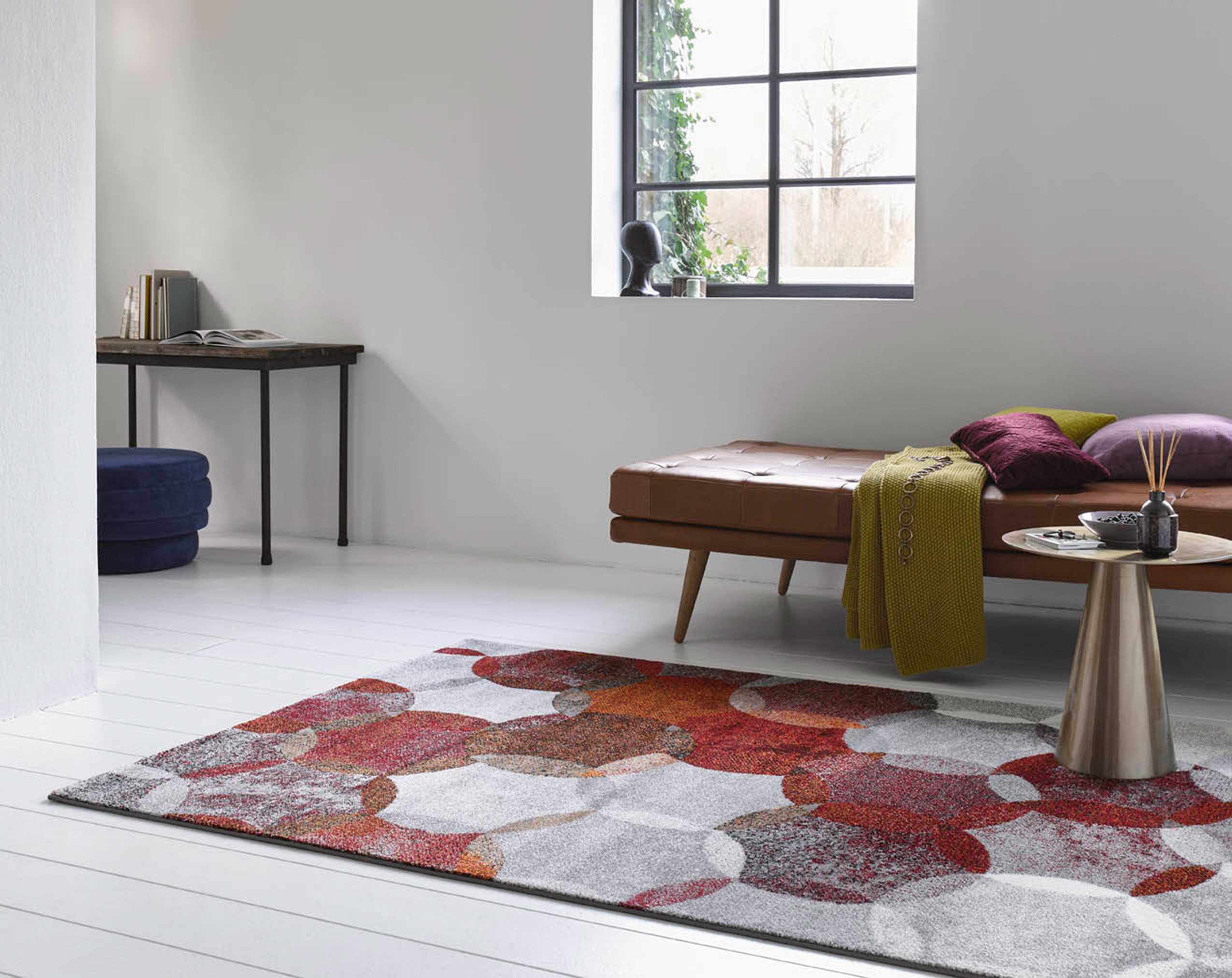 Esprit Teppich Rot Grau 