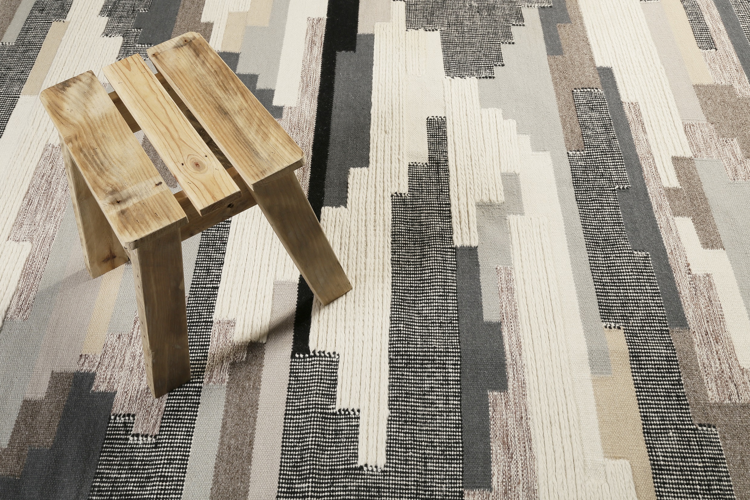 Esprit Kelim Beige Taupe aus Wolle 