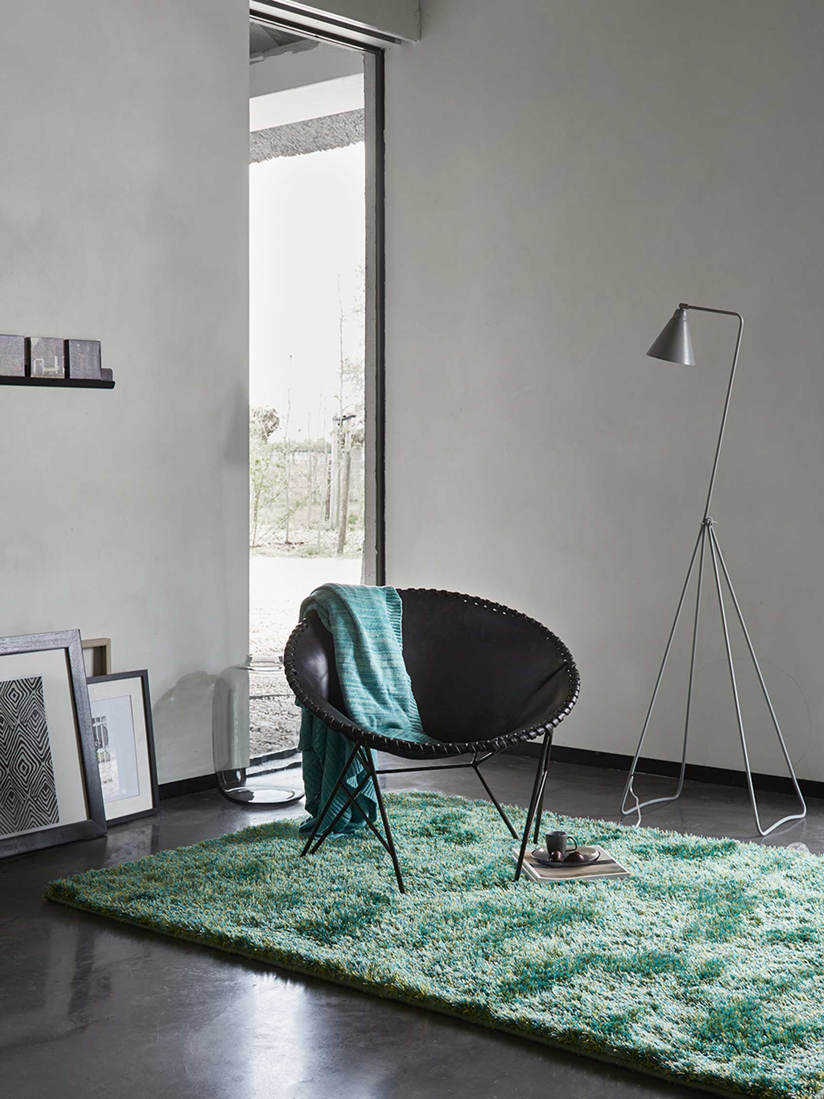 Esprit Hochflor Teppich Grün 