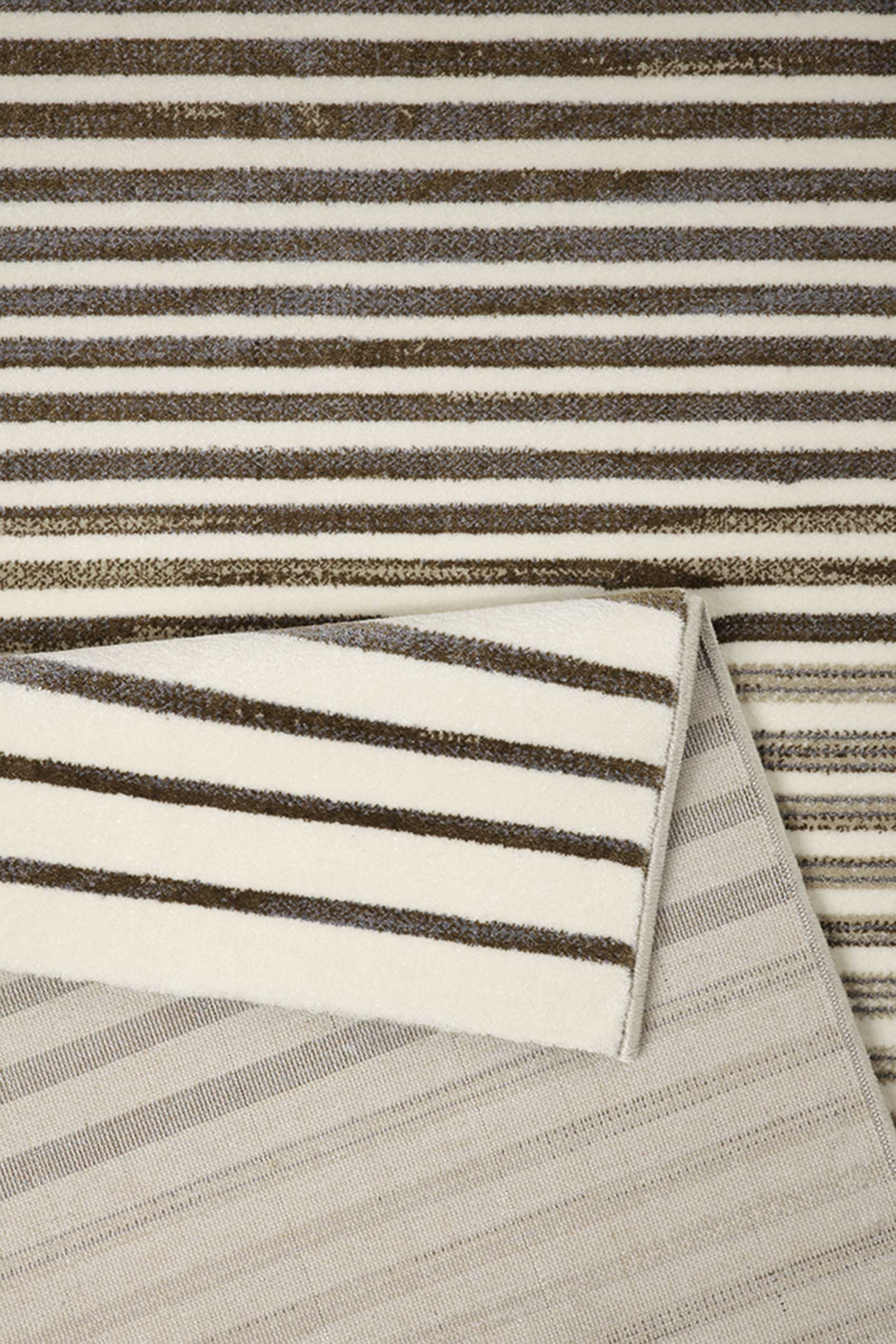 Esprit Kurzflor Teppich » Nifty Stripes « braun taupe beige - Ansicht 3