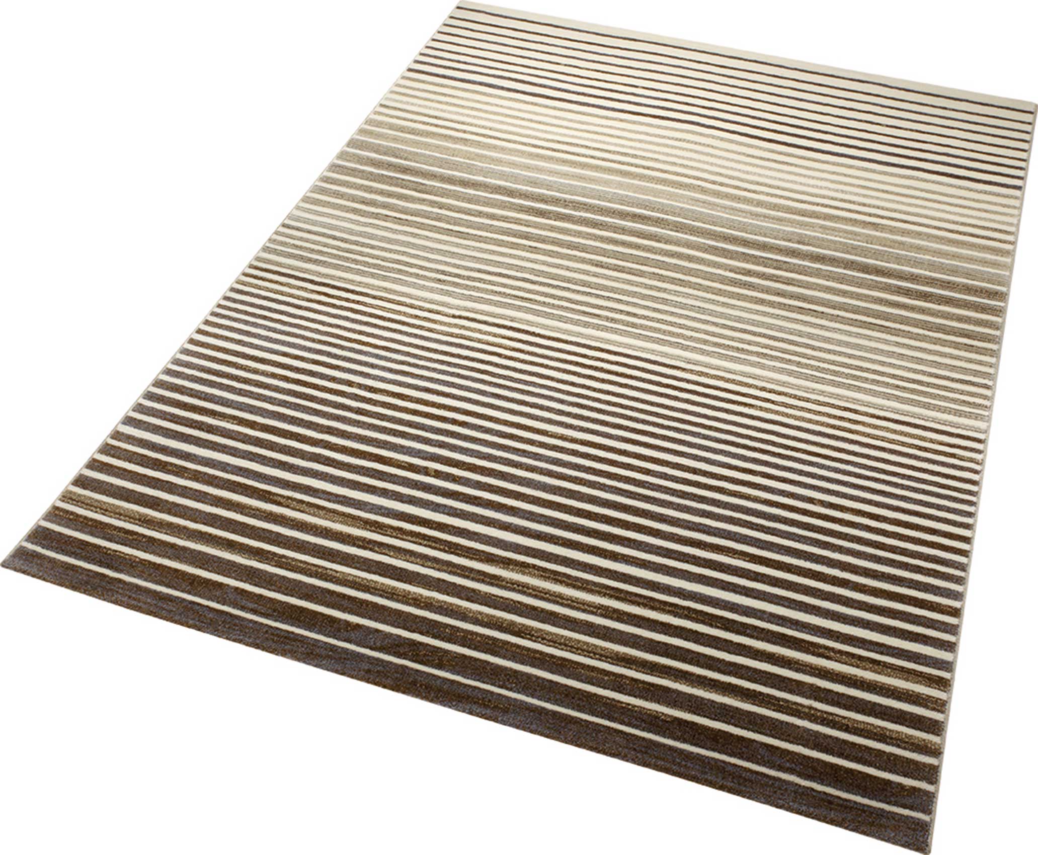 Esprit Kurzflor Teppich » Nifty Stripes « braun taupe beige - Ansicht 2