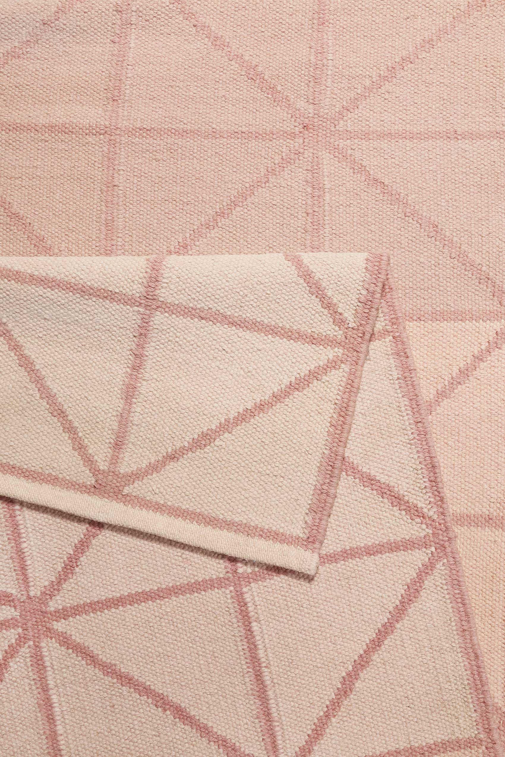 Esprit Kelim Teppich Rosa aus Wolle » Noora « - Ansicht 3