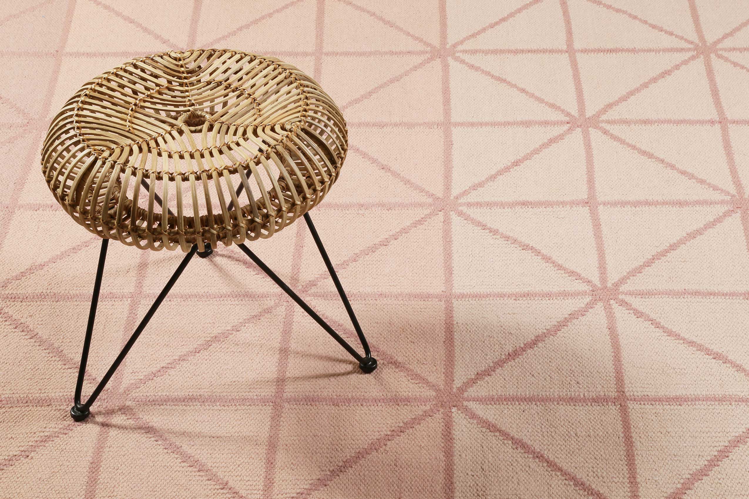 Esprit Kelim Teppich Rosa aus Wolle » Noora « - Ansicht 6