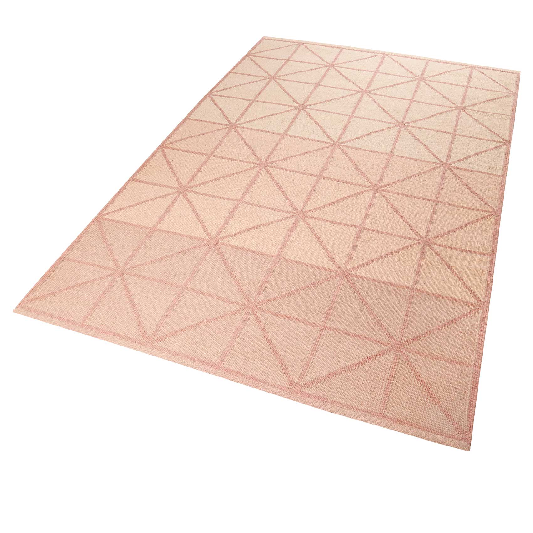 Esprit Kelim Teppich Rosa aus Wolle » Noora « - Ansicht 2