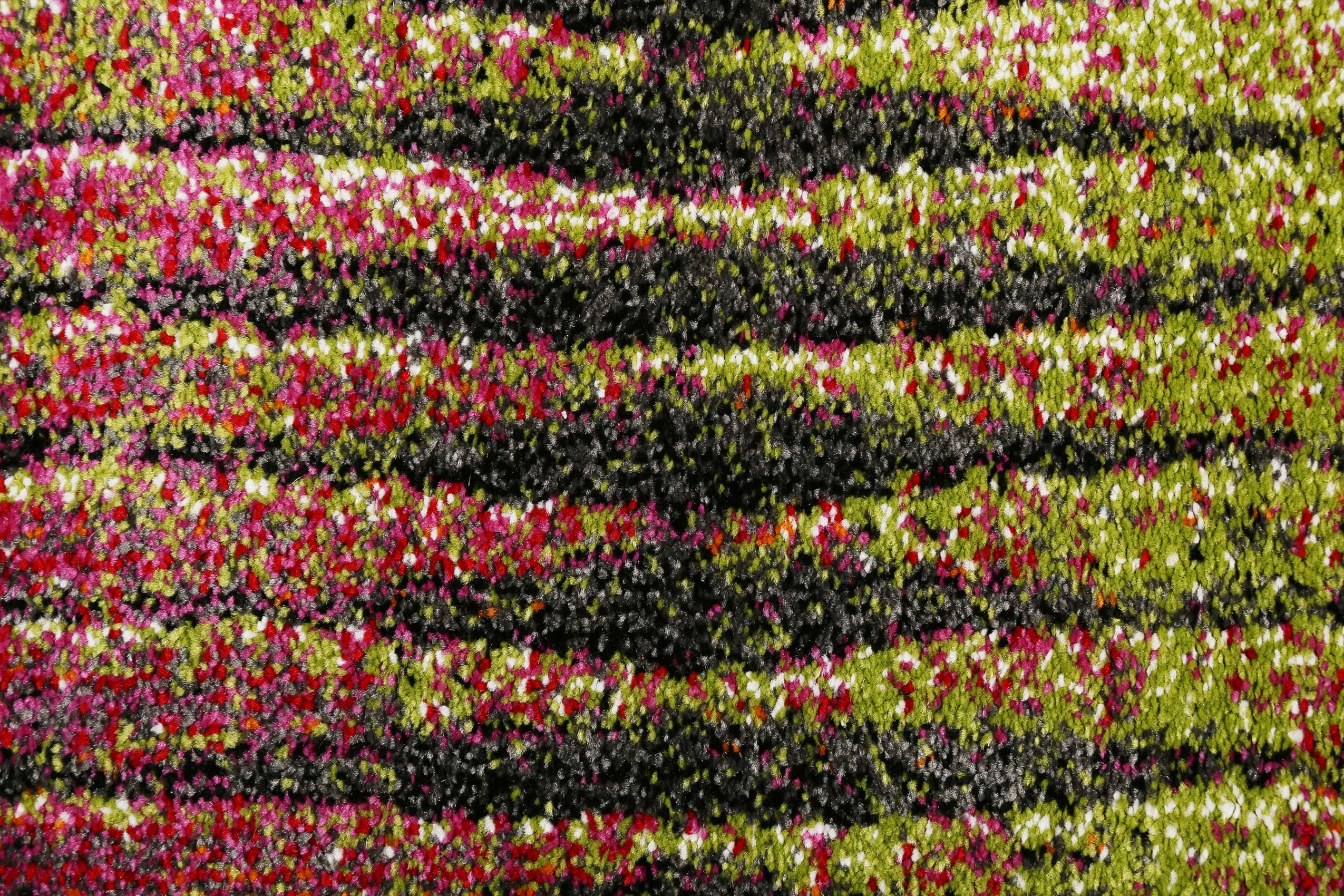 Esprit Teppich Grün Pink Kurzflor 