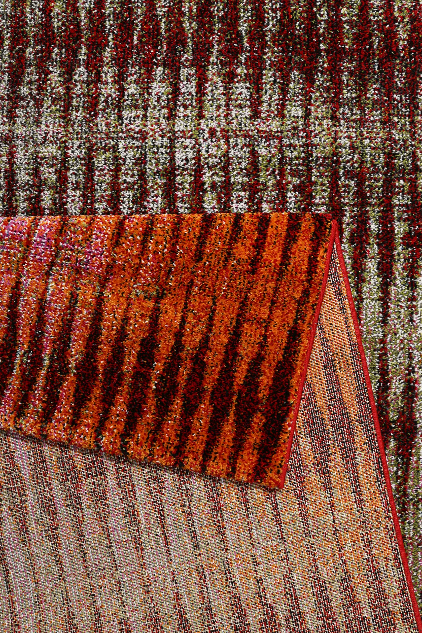 Esprit Teppich Grau Pink Orange Grün Kurzflor » OceanView « - Ansicht 3