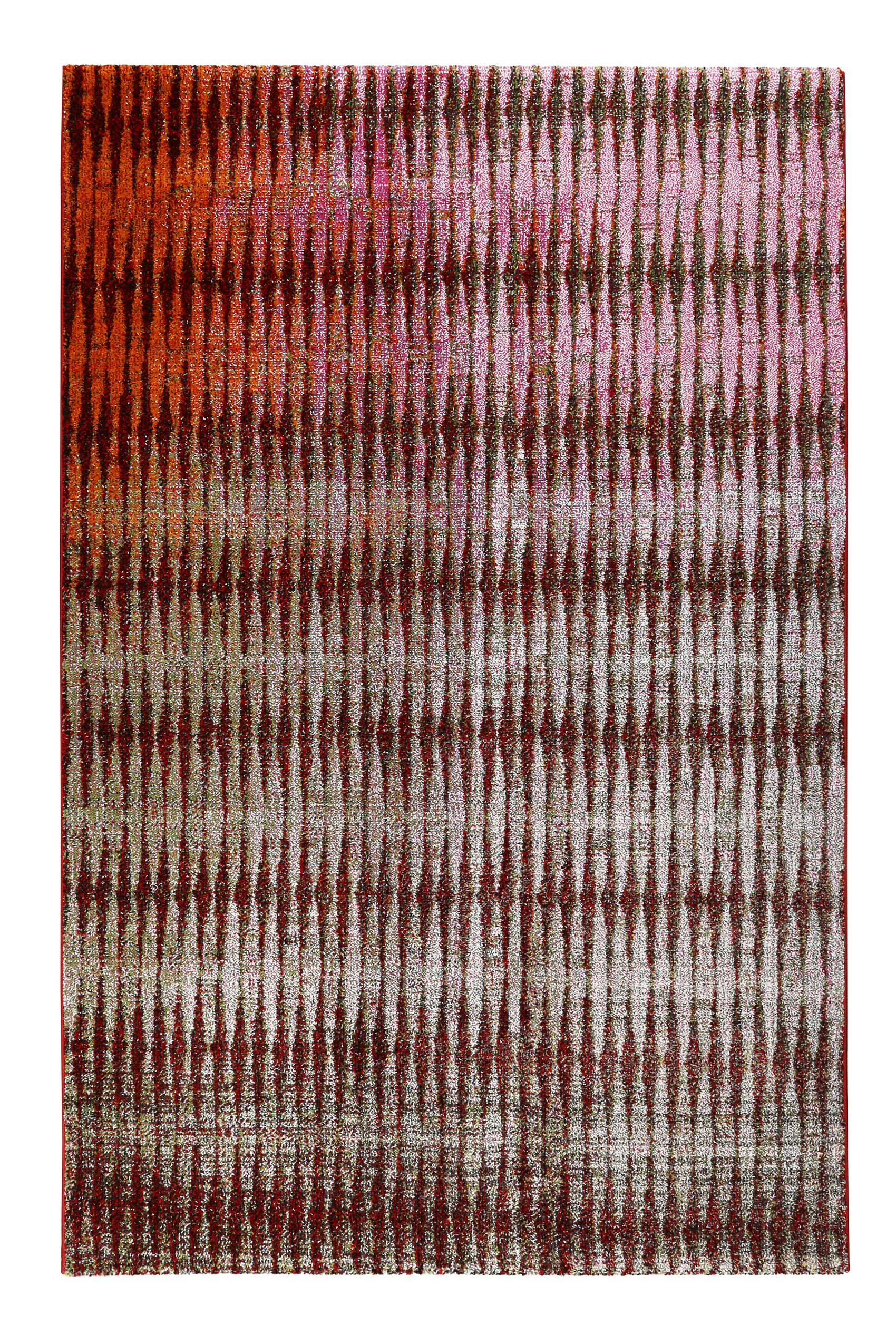Esprit Teppich Grau Pink Orange Grün Kurzflor » OceanView « - Ansicht 1