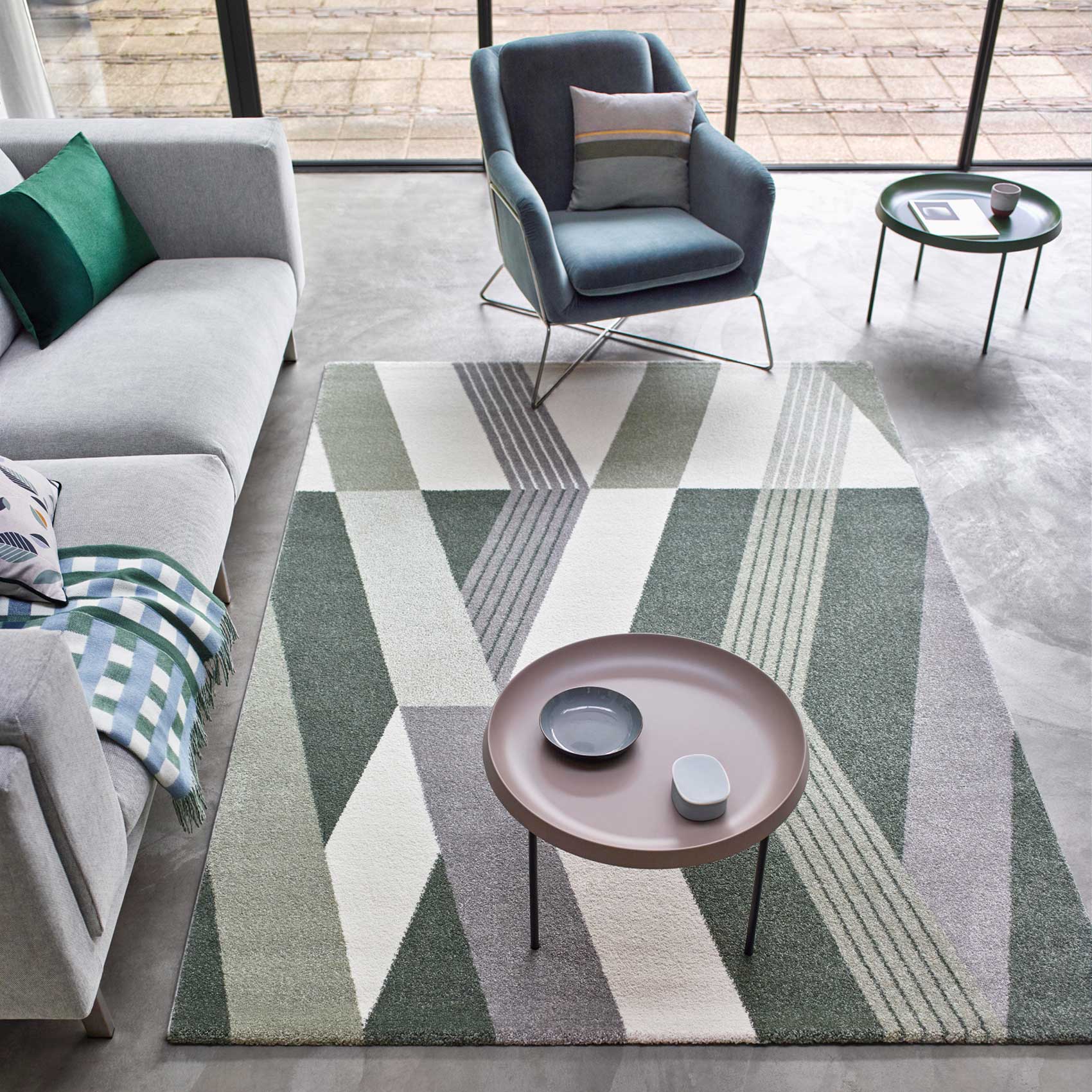 Esprit Teppich Salbeigrün Grau Beige » Palm Springs « - Ansicht 8