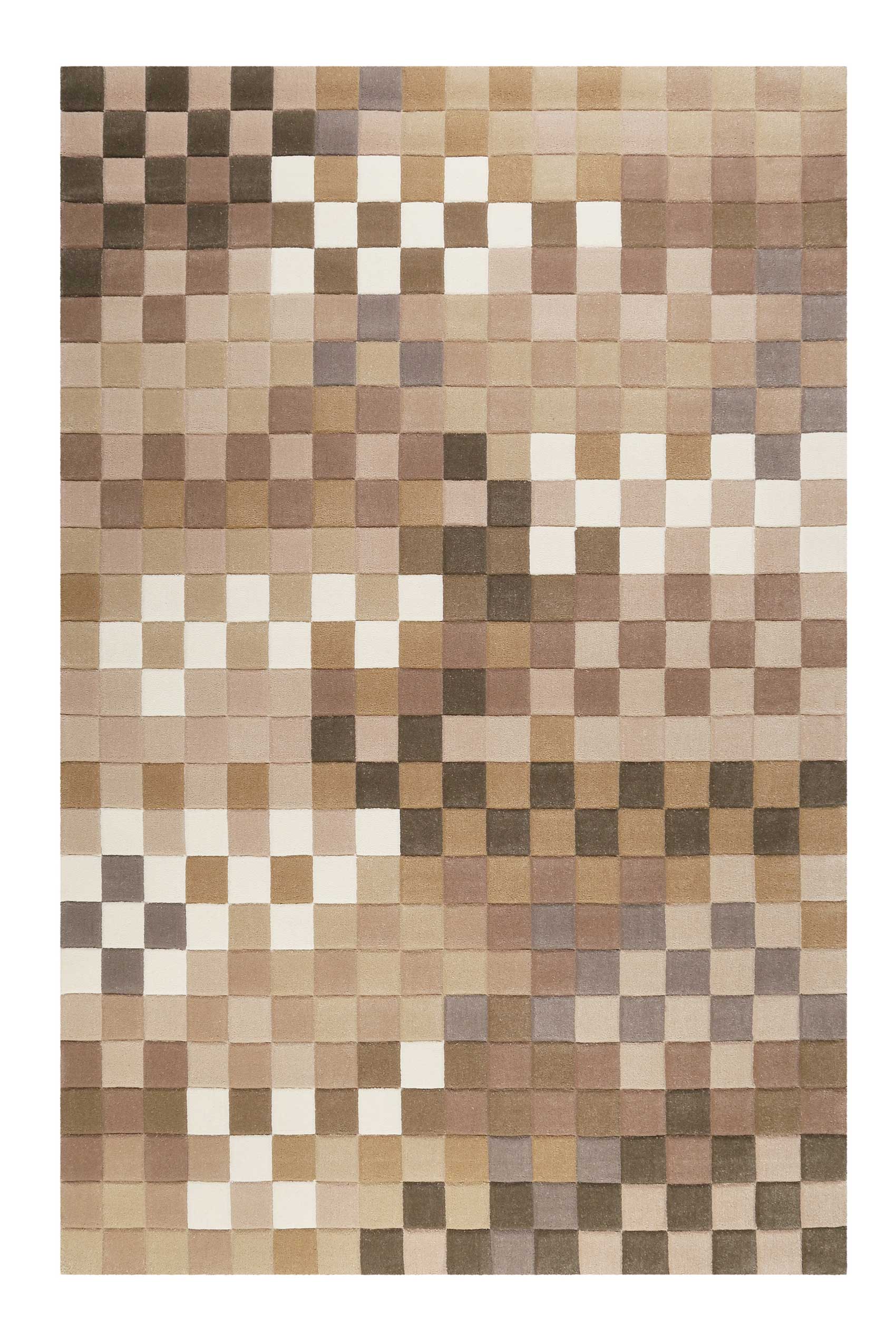 Esprit Wollteppich Beige Braun » Pixel « - Ansicht 1
