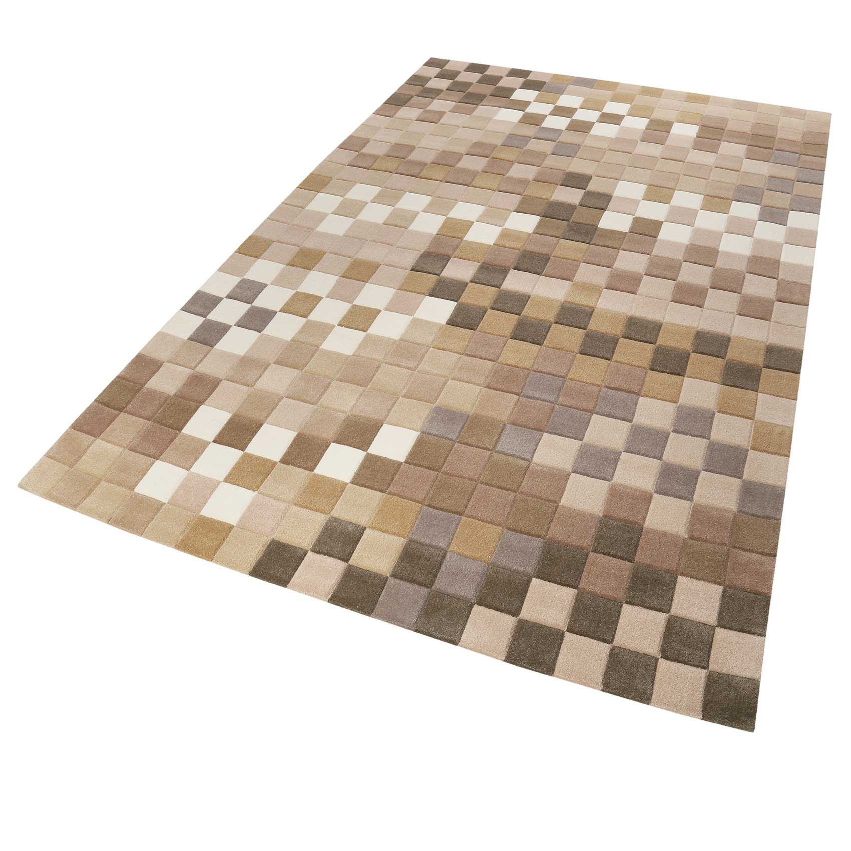 Esprit Wollteppich Beige Braun » Pixel « - Ansicht 2