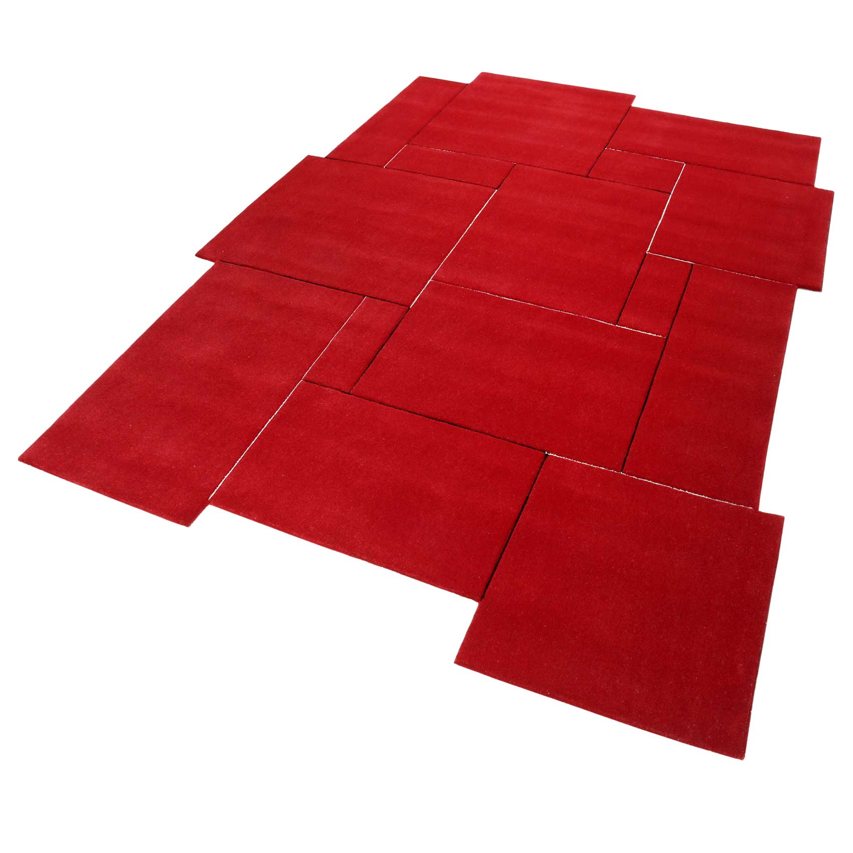 Esprit Wollteppich Rot Kurzflor » Puzzle « - Ansicht 2