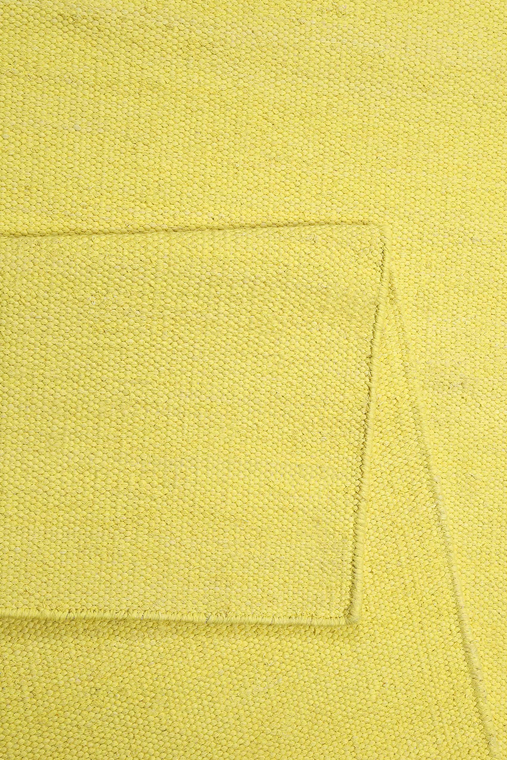 Esprit Kurzflor Teppich Gelb aus Baumwolle 
