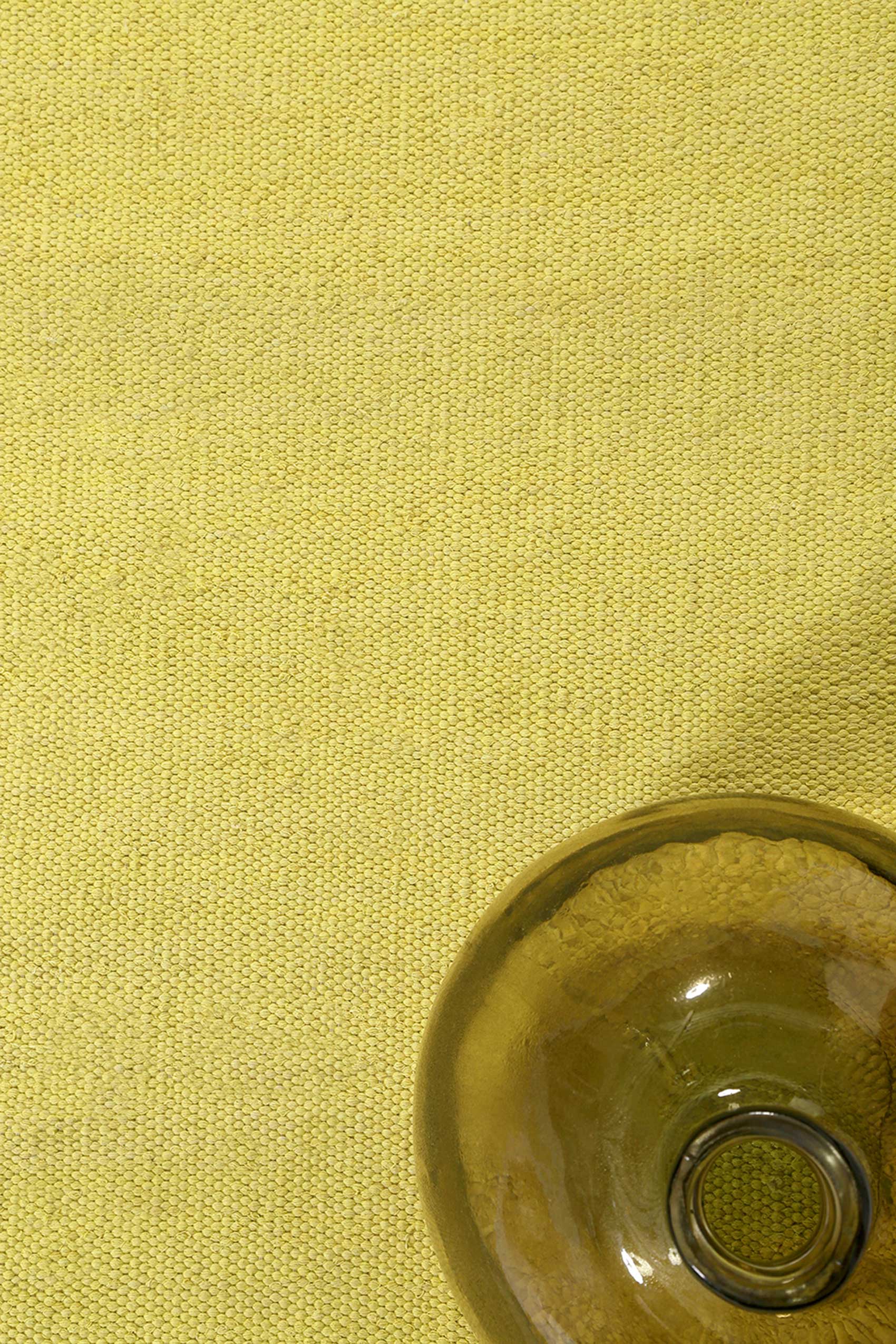 Esprit Kurzflor Teppich Gelb aus Baumwolle 