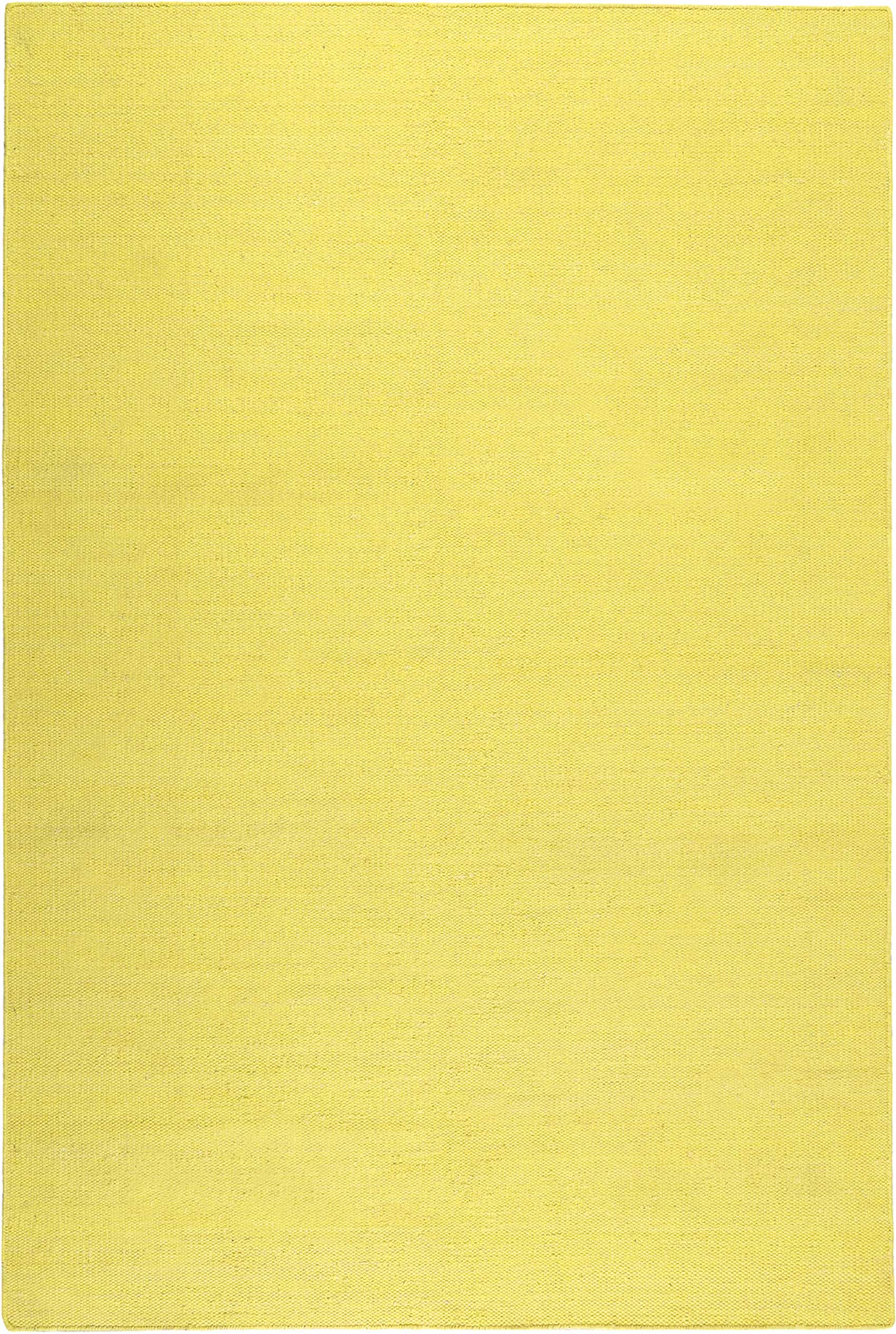 Esprit Kurzflor Teppich Gelb aus Baumwolle 