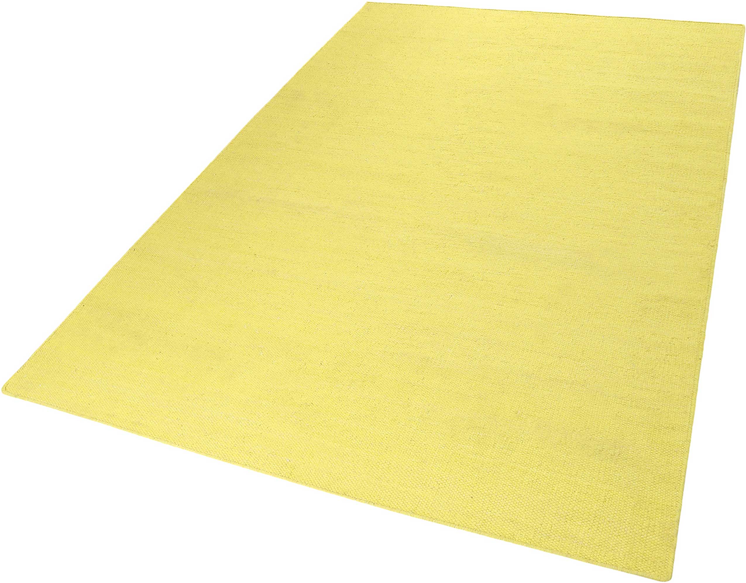 Esprit Kurzflor Teppich Gelb aus Baumwolle 