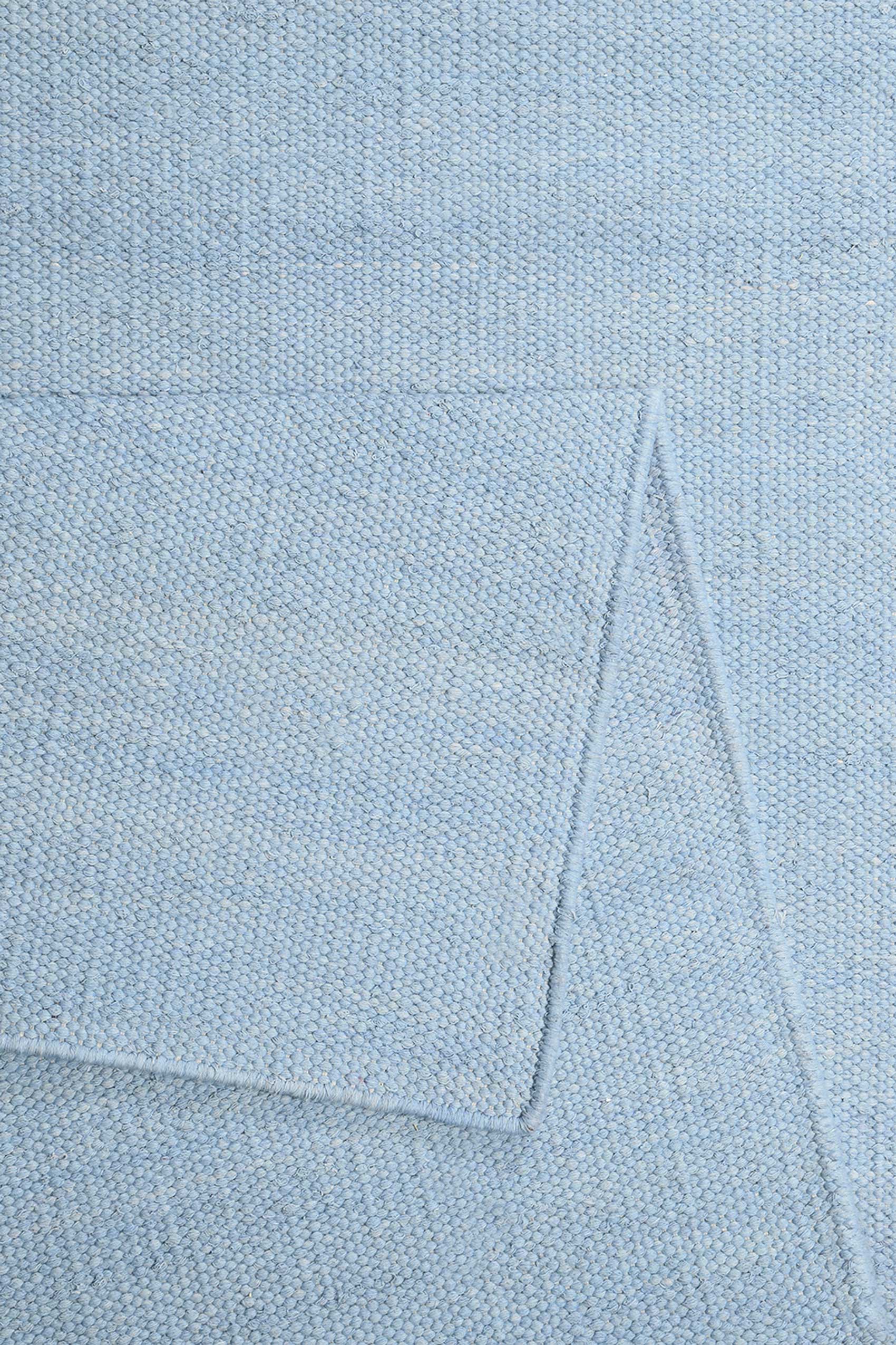 Esprit Kurzflor Teppich Hellblau aus Baumwolle » Rainbow Kelim « - Ansicht 3