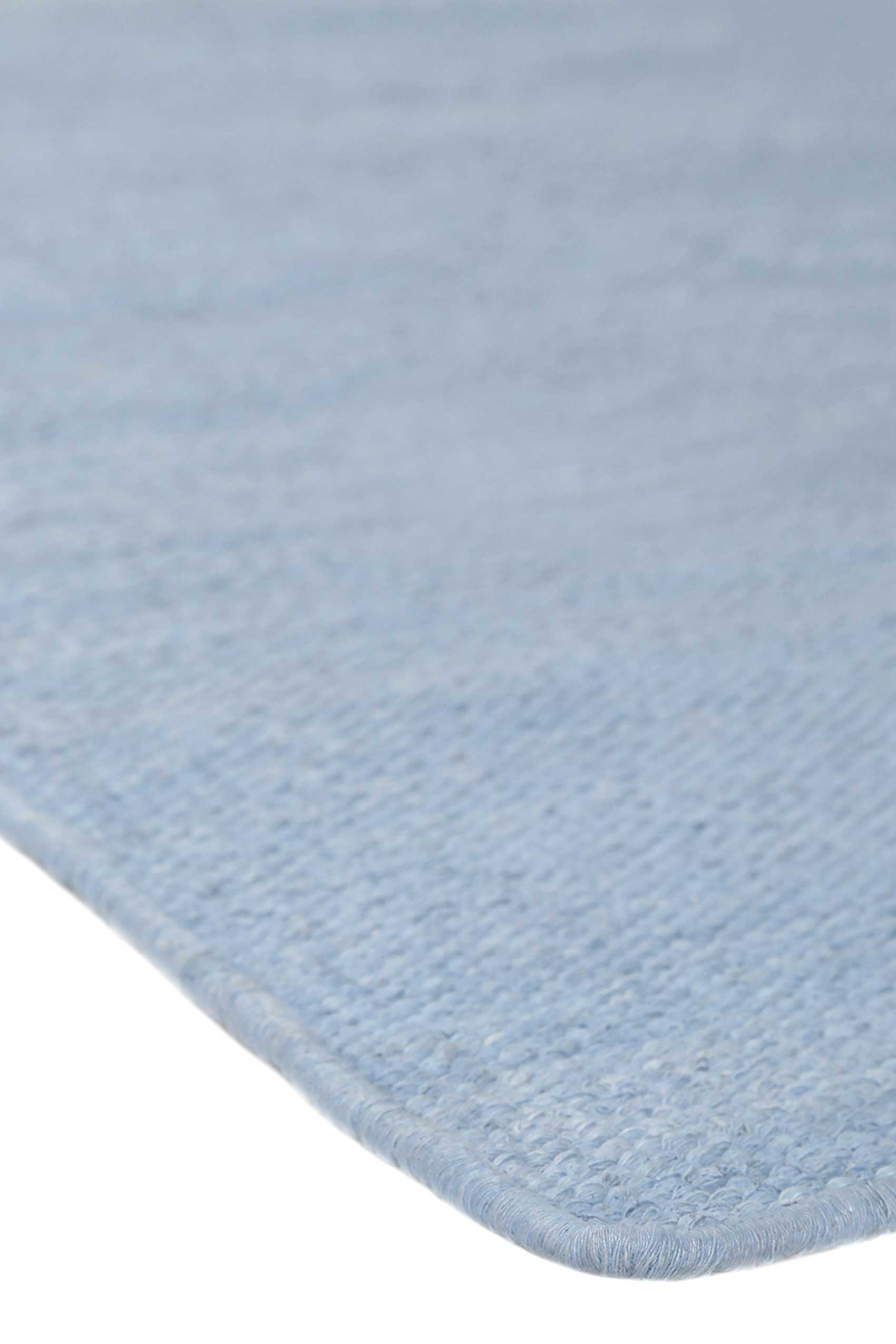 Esprit Kurzflor Teppich Hellblau aus Baumwolle » Rainbow Kelim « - Ansicht 4