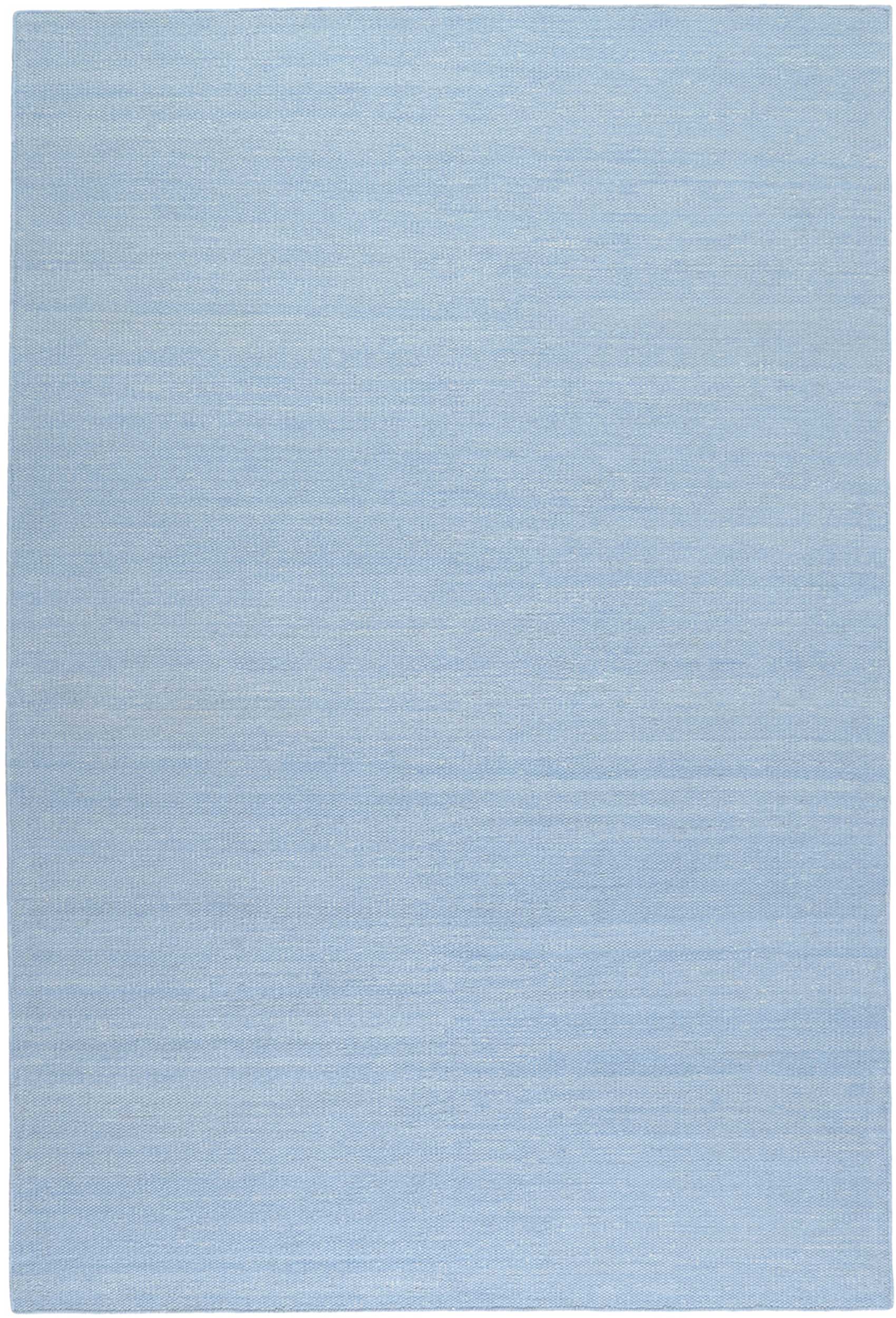 Esprit Kurzflor Teppich Hellblau aus Baumwolle » Rainbow Kelim « - Ansicht 1