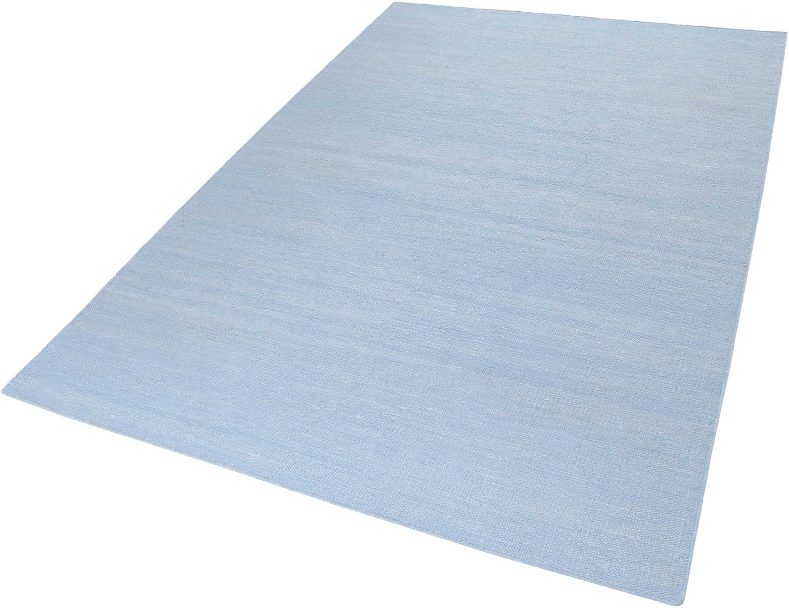 Esprit Kurzflor Teppich Hellblau aus Baumwolle » Rainbow Kelim « - Ansicht 2