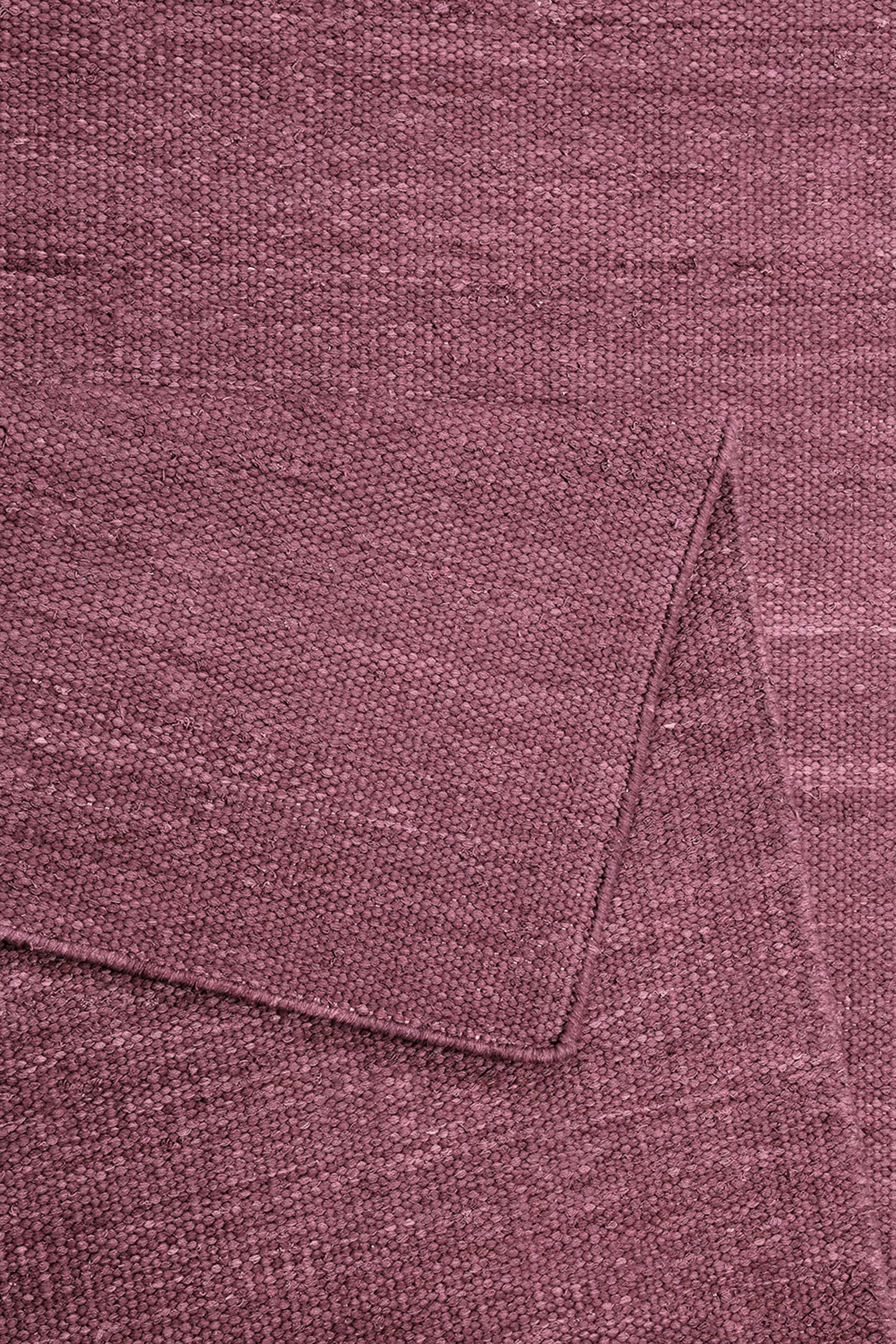 Esprit Kurzflor Teppich Flieder Rot aus Baumwolle » Rainbow Kelim « - Ansicht 3