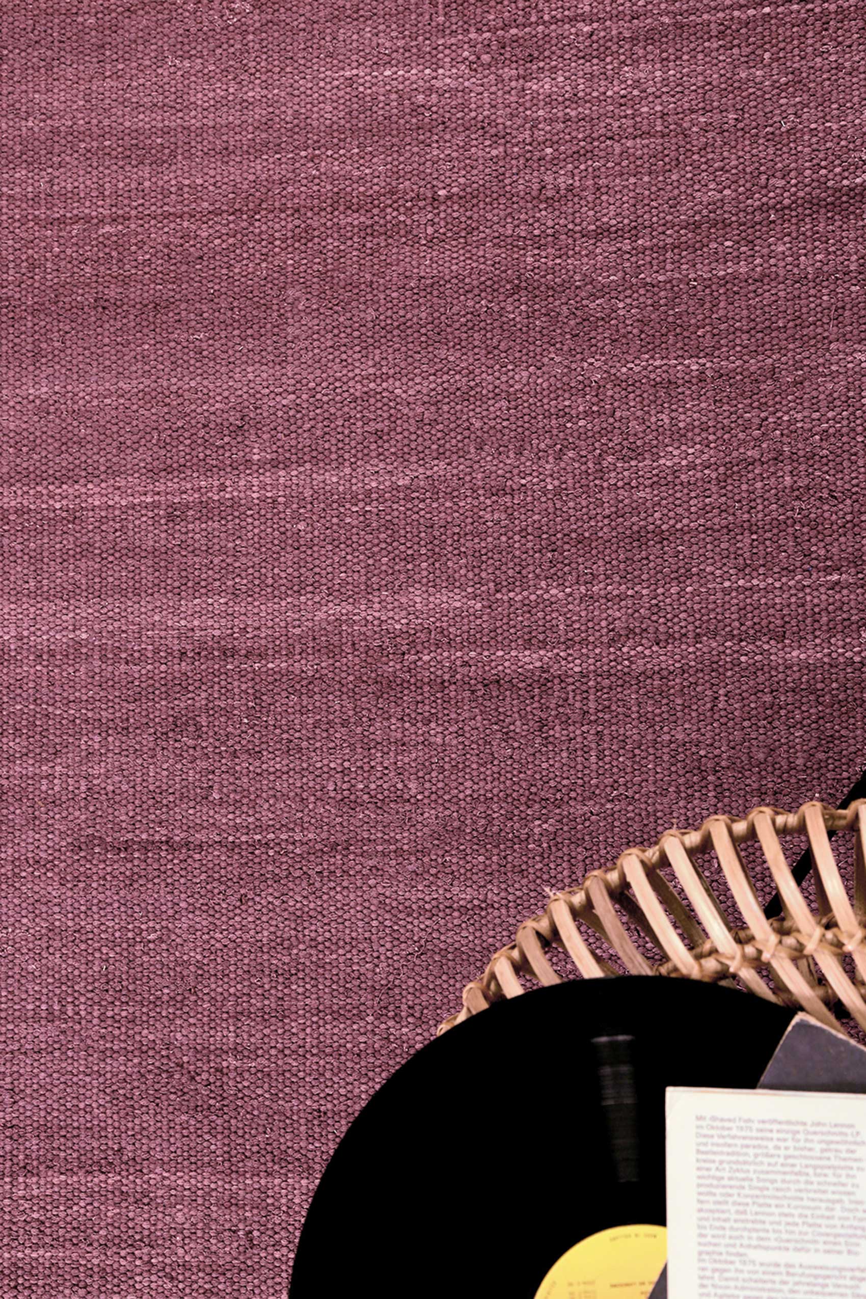 Esprit Kurzflor Teppich Flieder Rot aus Baumwolle » Rainbow Kelim « - Ansicht 5