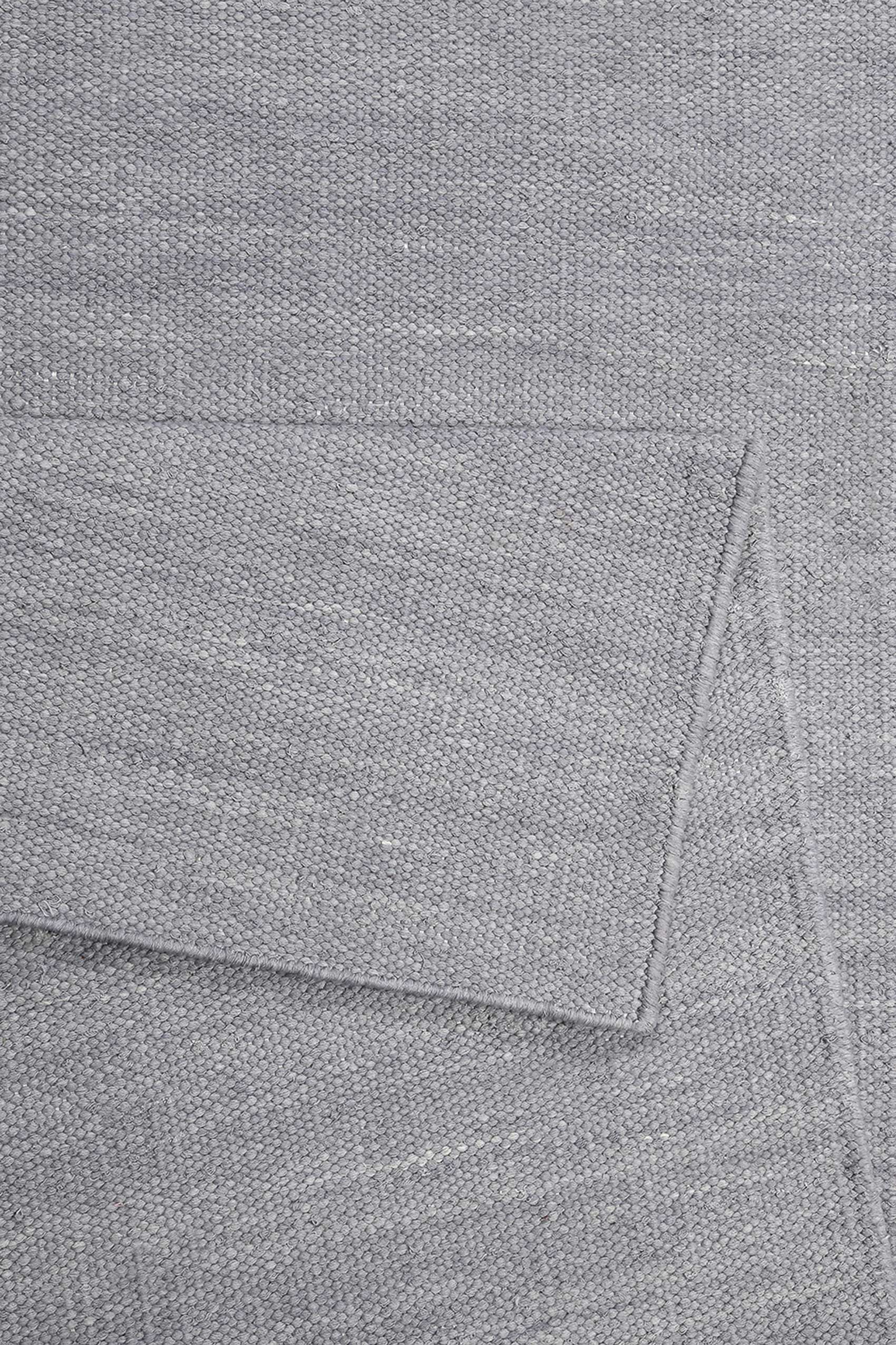 Esprit Kurzflor Teppich Grau aus Baumwolle » Rainbow Kelim « - Ansicht 3