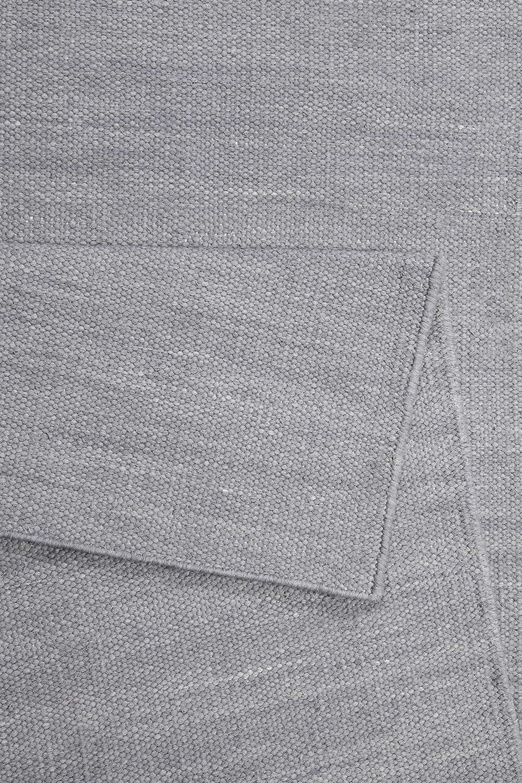 Esprit Kurzflor Teppich Grau aus Baumwolle 