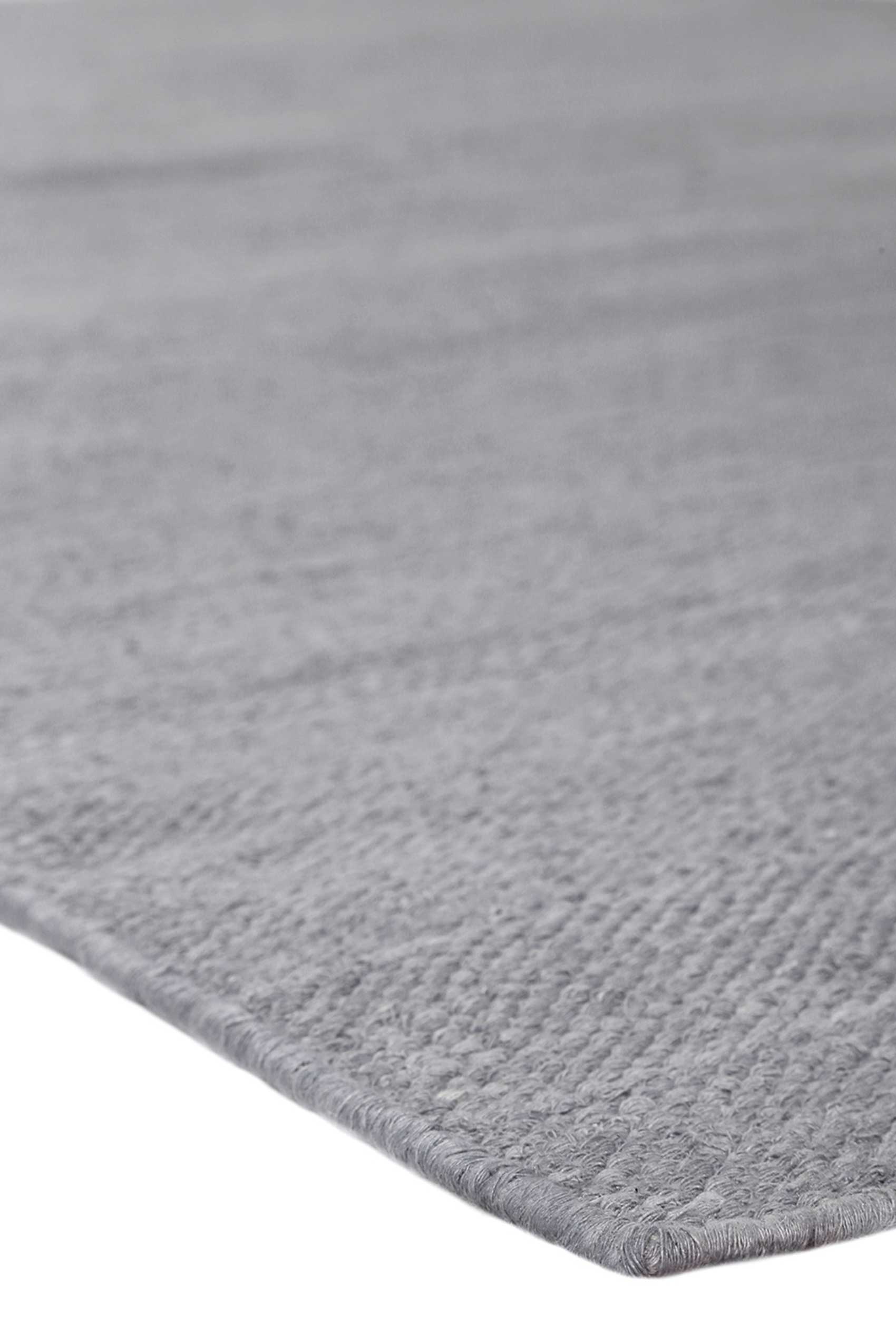 Esprit Kurzflor Teppich Grau aus Baumwolle 