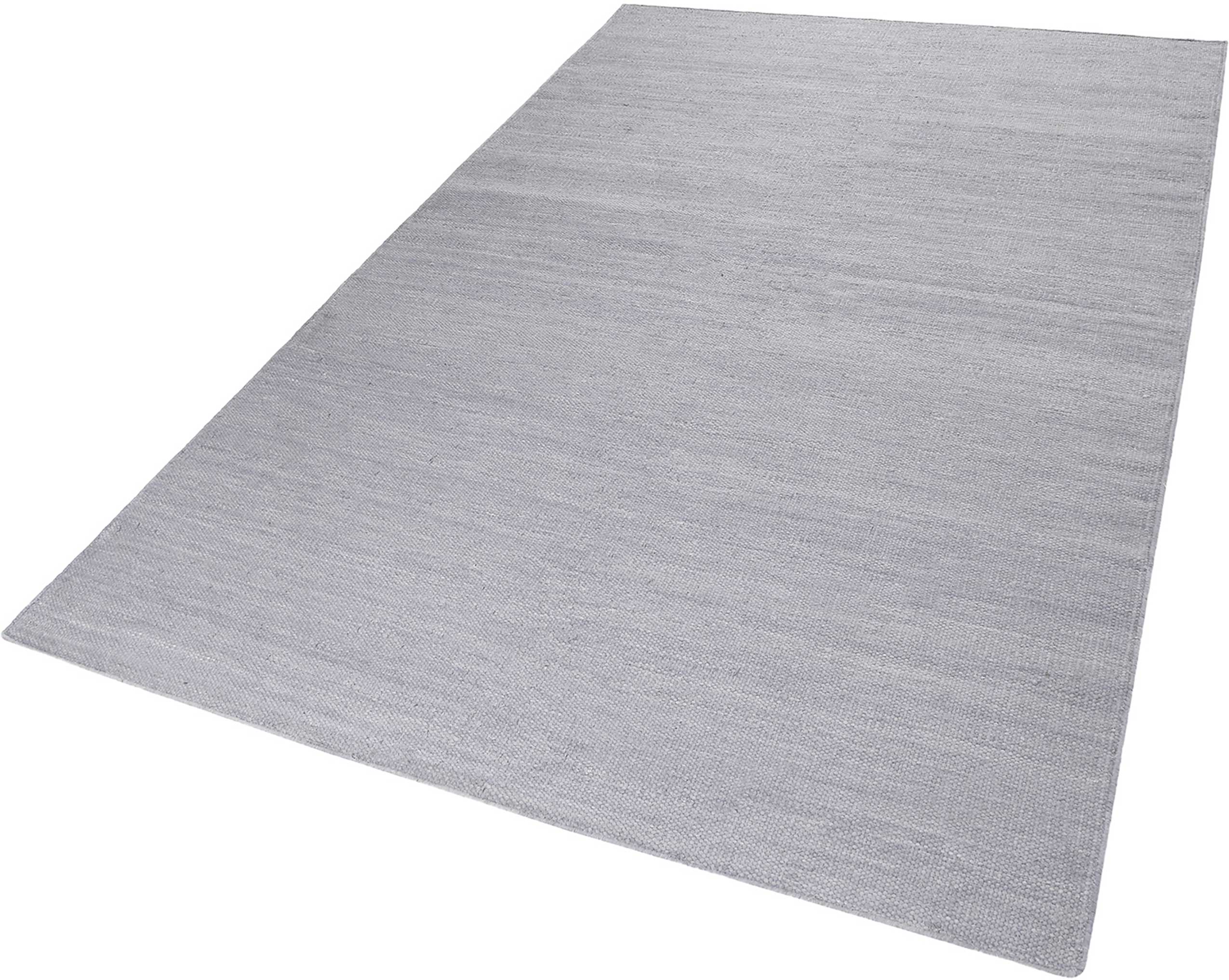 Esprit Kurzflor Teppich Grau aus Baumwolle 
